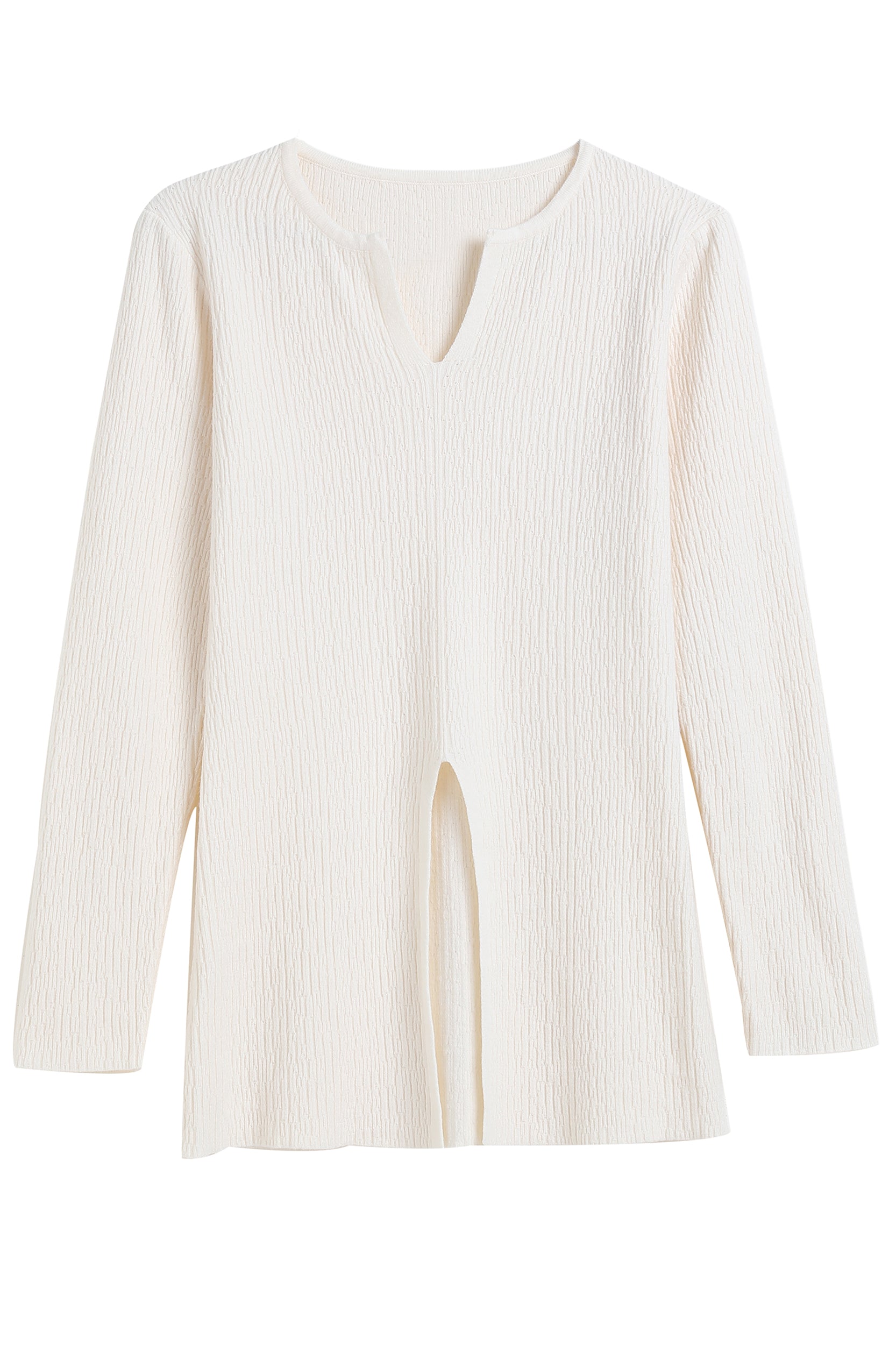ElsieV-neckSlitHemKnitTop3