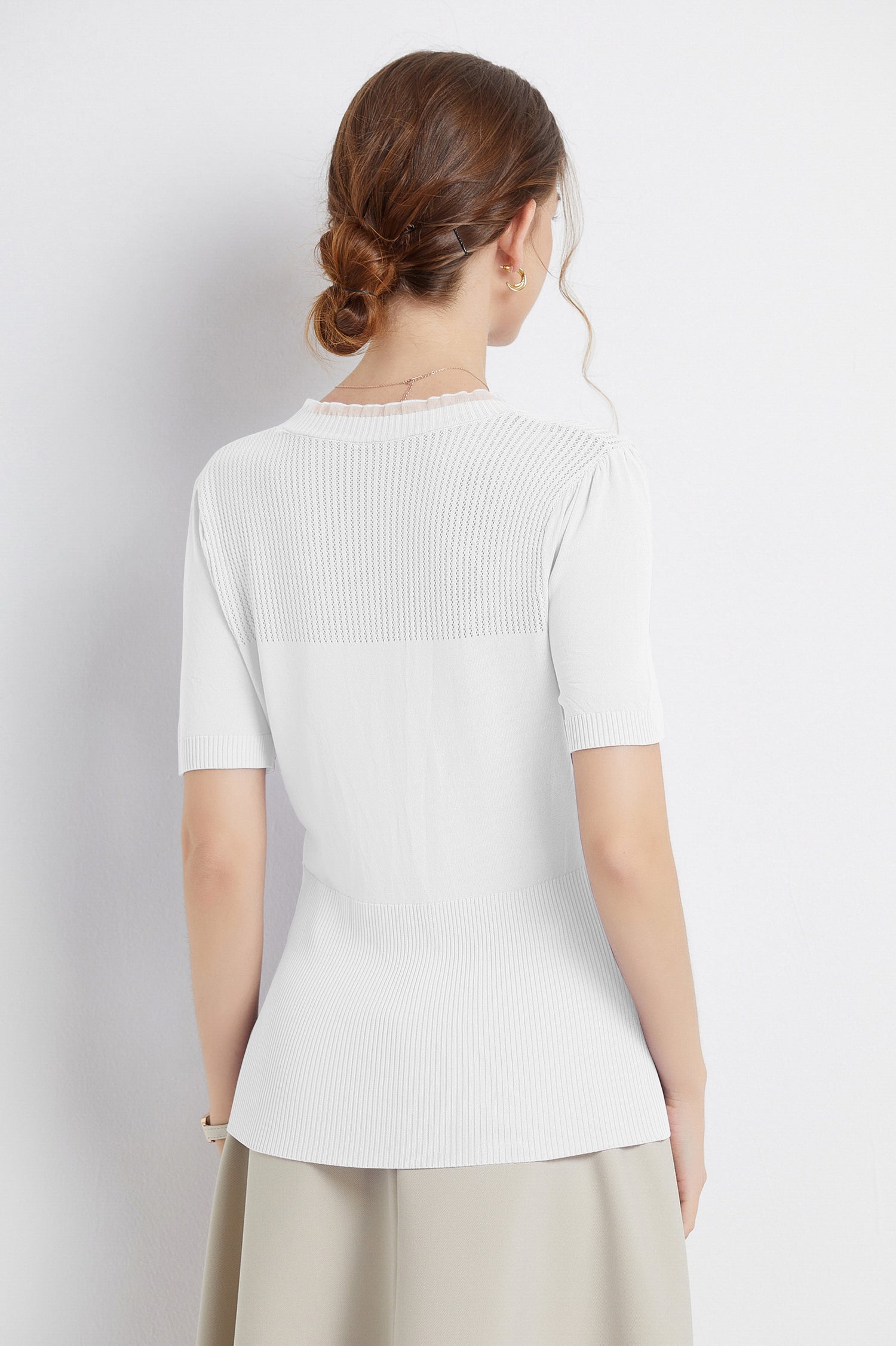 HeidiOrganzaNeckMeshKnitTopWhite1