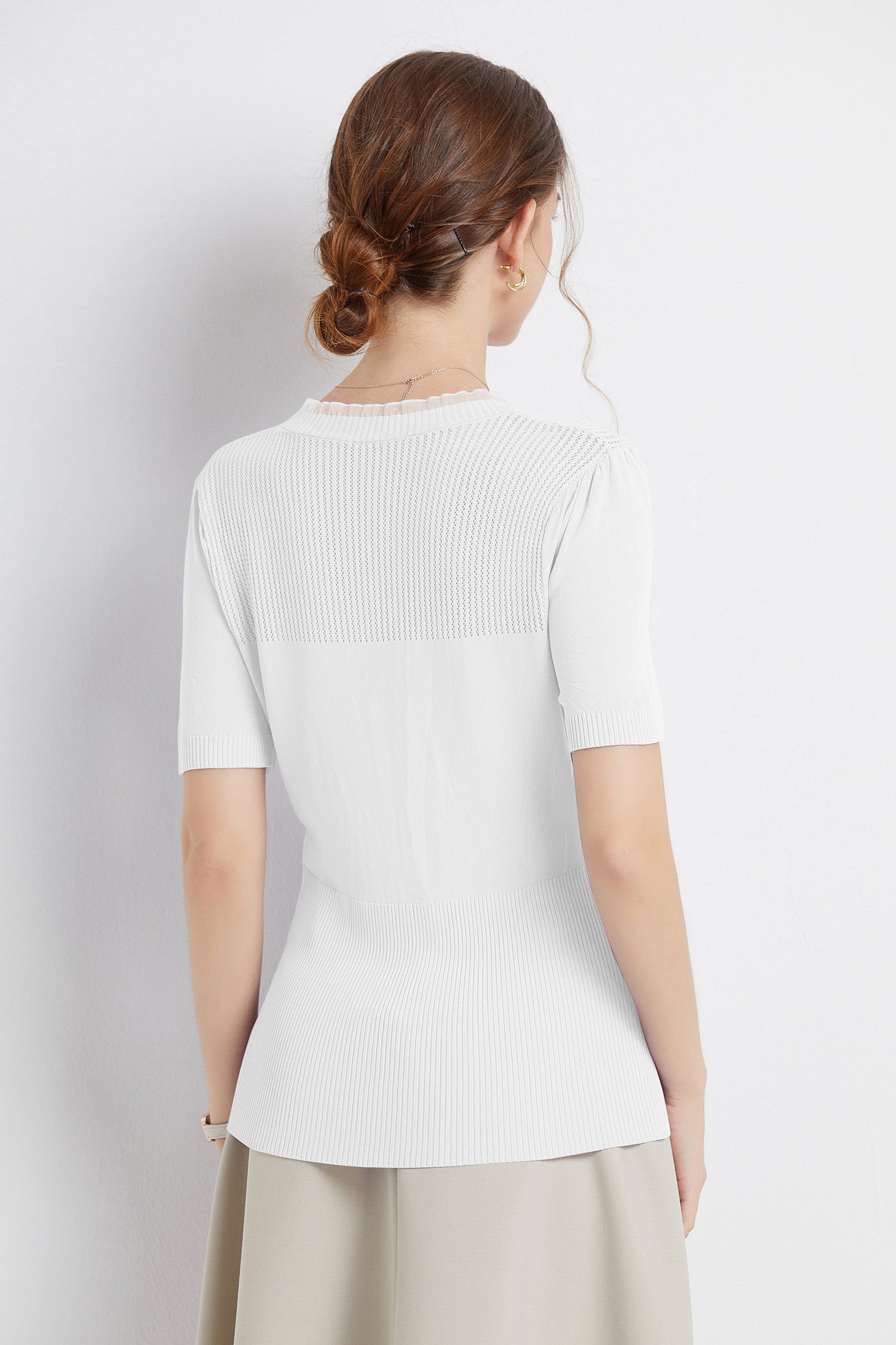 HeidiOrganzaNeckMeshKnitTopWhite1