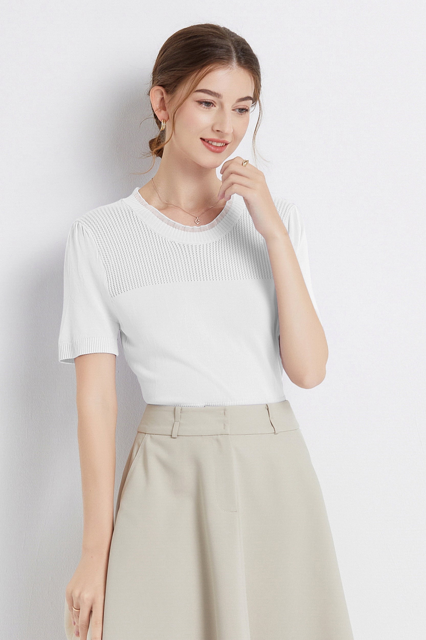 HeidiOrganzaNeckMeshKnitTopWhite3