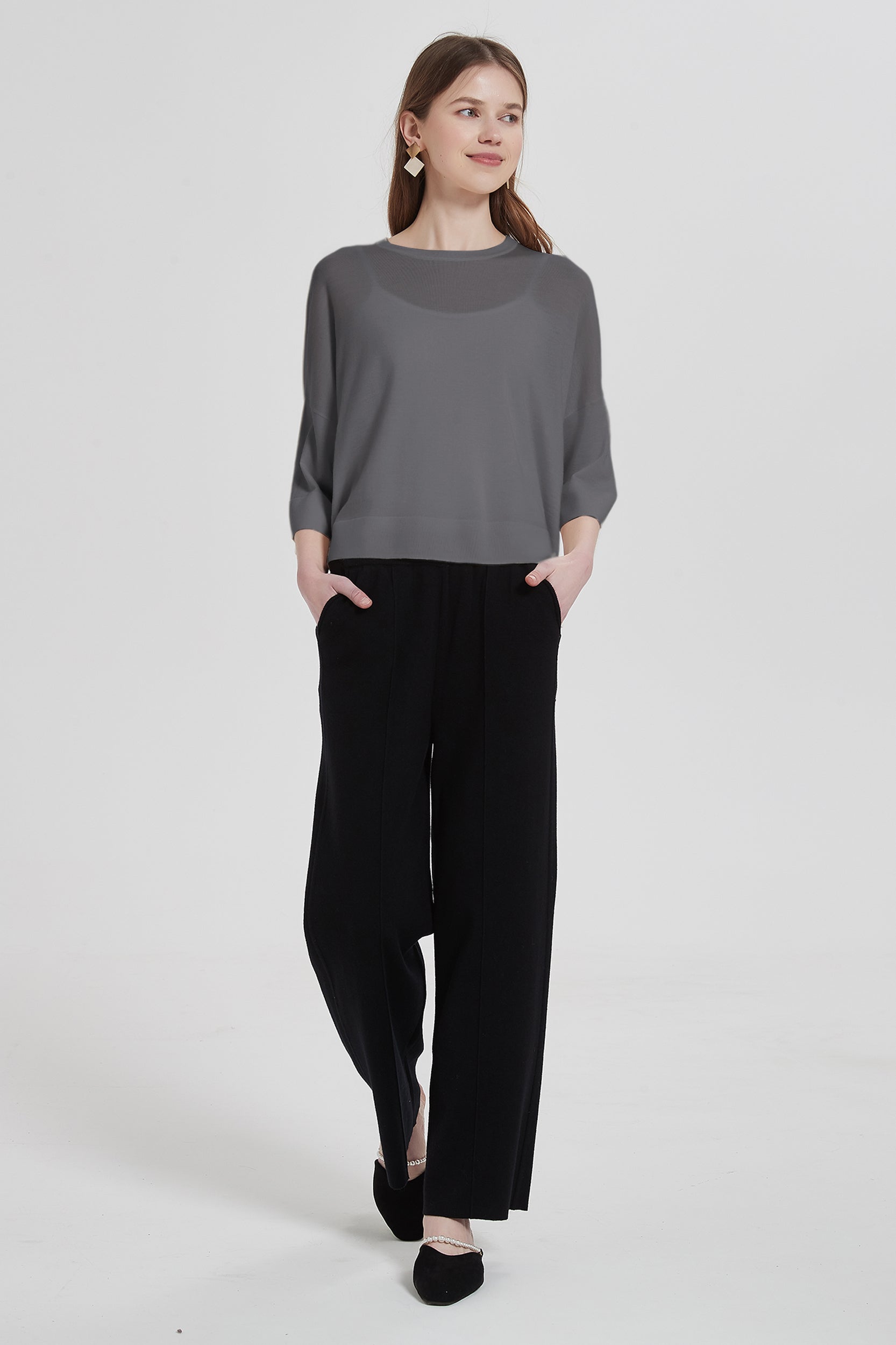 Analyzing image SKYEAira3_4SleeveMerinoWoolSweater_6