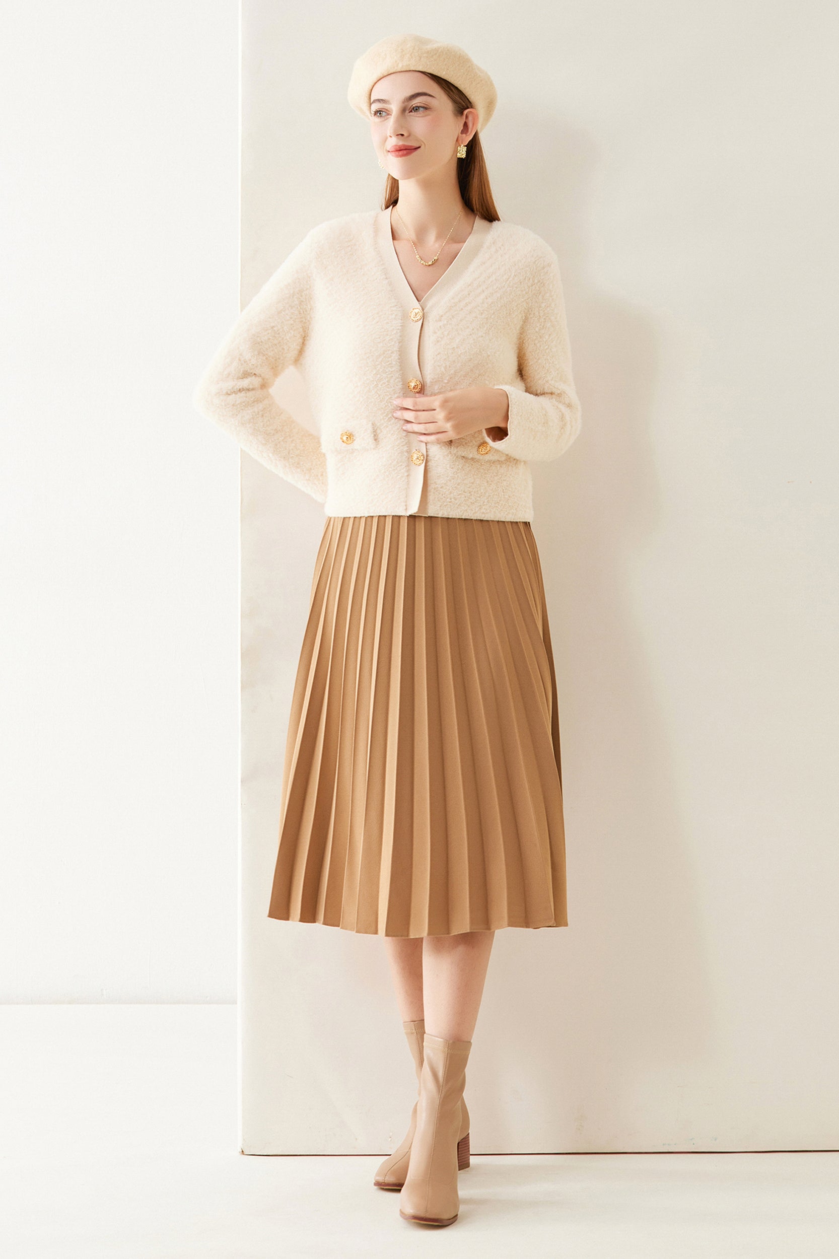 SKYEAlexandraV-neckFauxFurCardigan_12