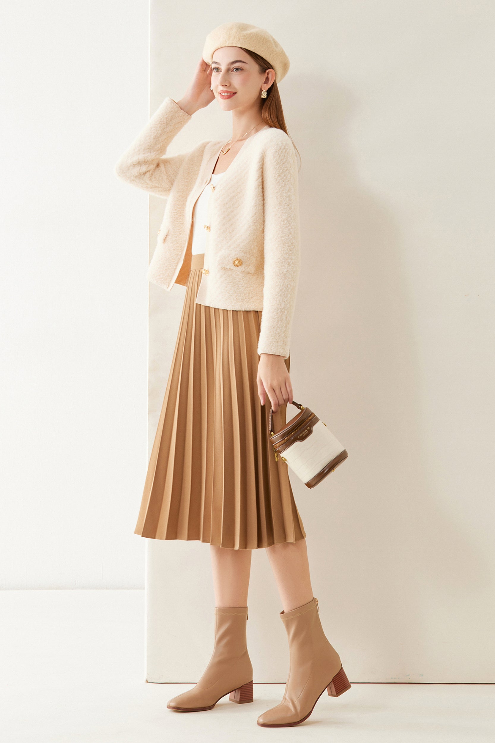 SKYEAlexandraV-neckFauxFurCardigan_14