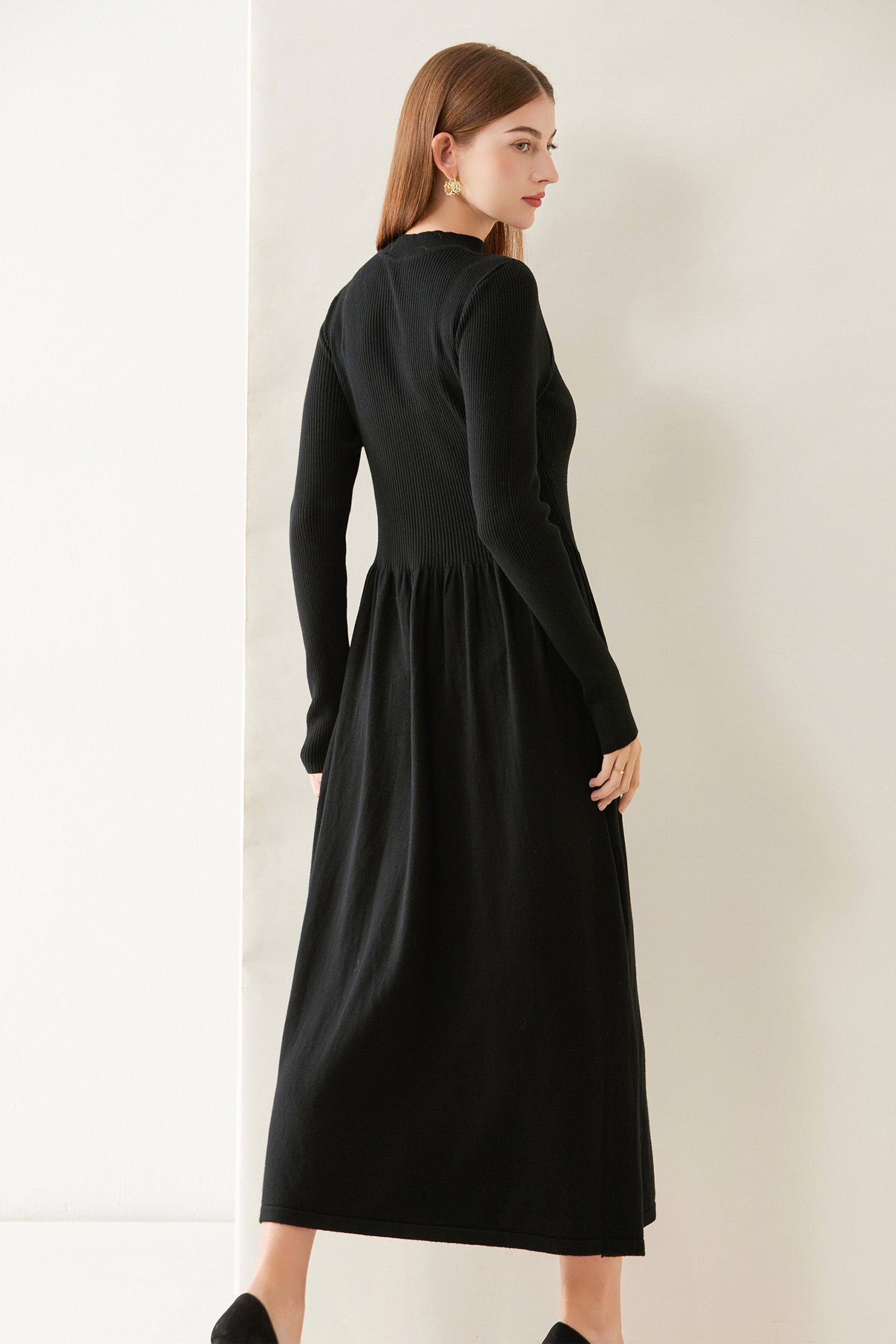 Amaya Cutout Stretch Knit Midi Dress