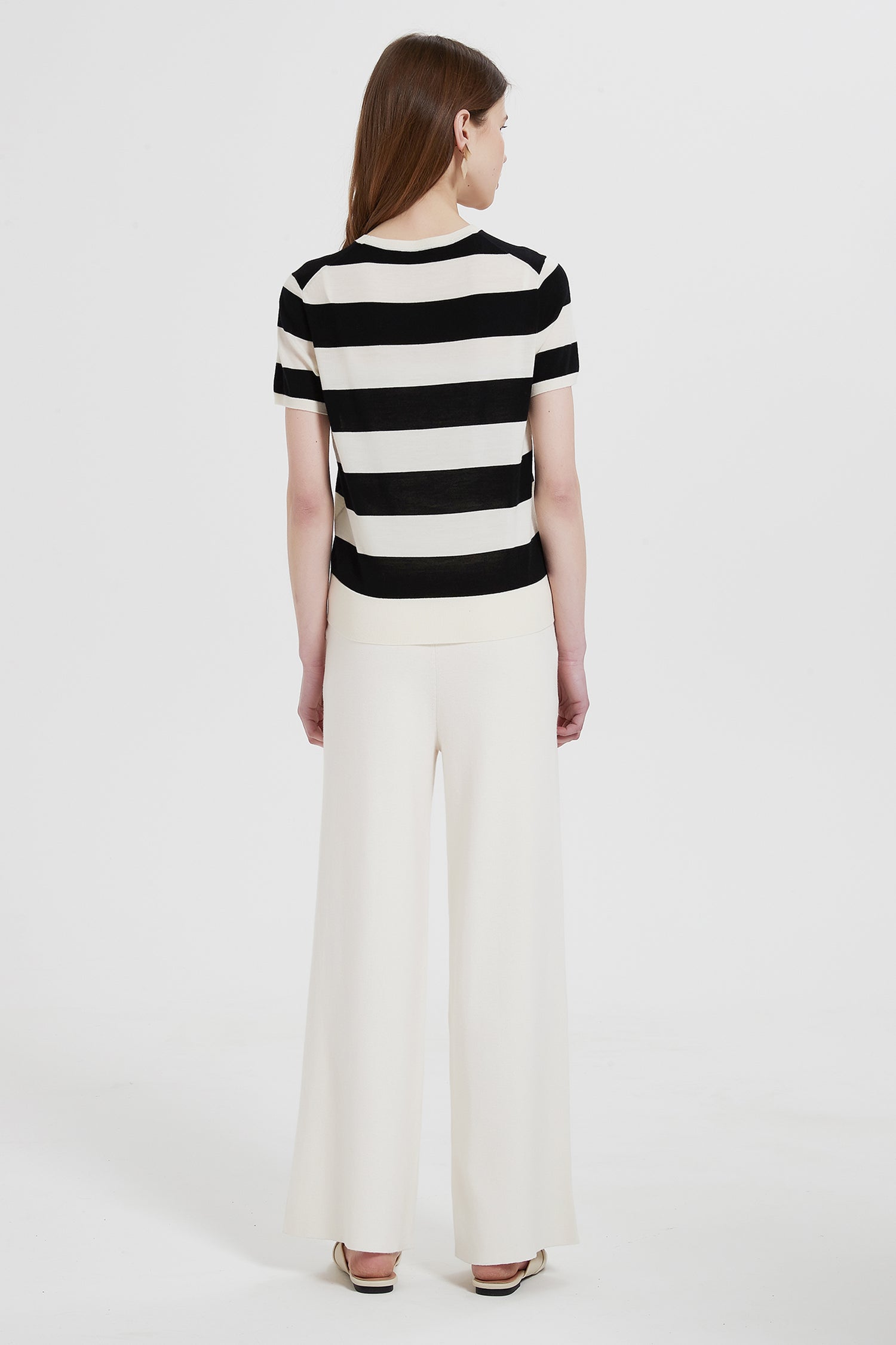 Arlene Striped Merino Wool Top