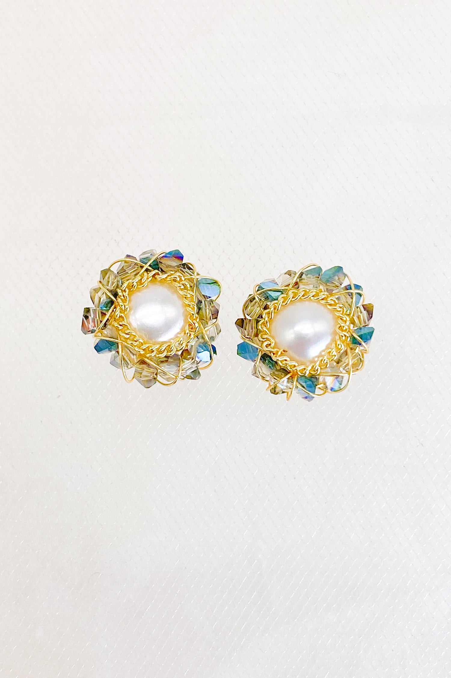 Francesca Gold Pearl Stud Earrings