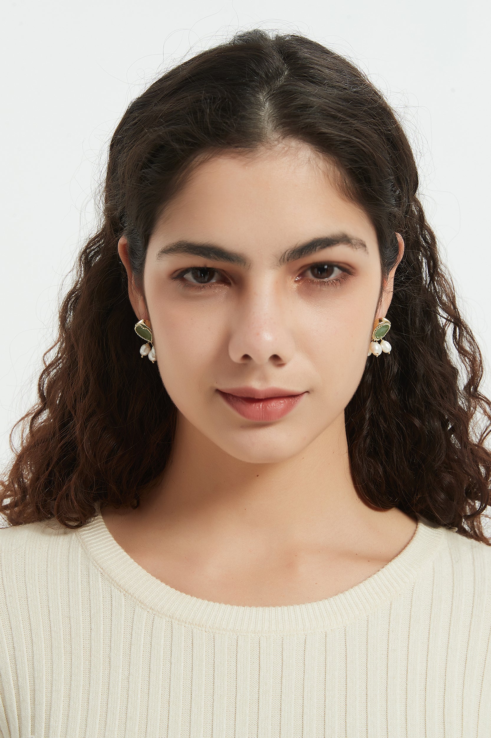 Kirstin Jade Freshwater Pearl Drop Earrings