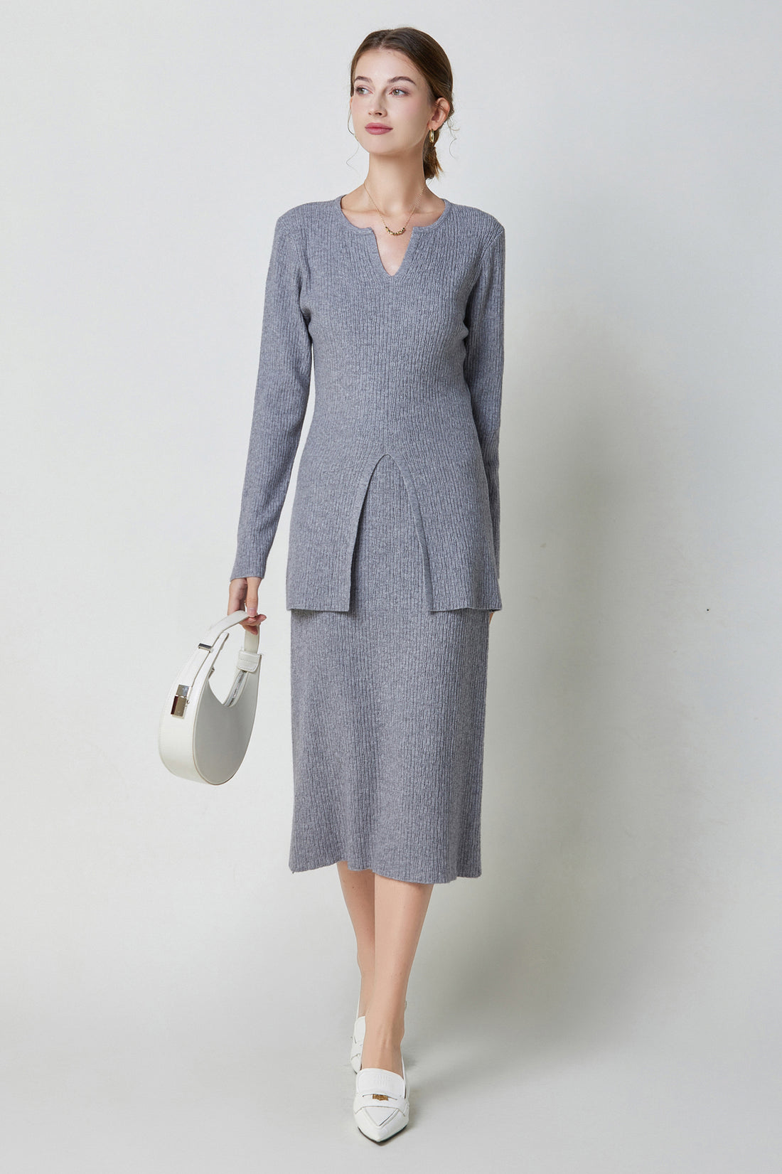 SKYEMarcellaBackSlitStretchKnitMidiSkirt0