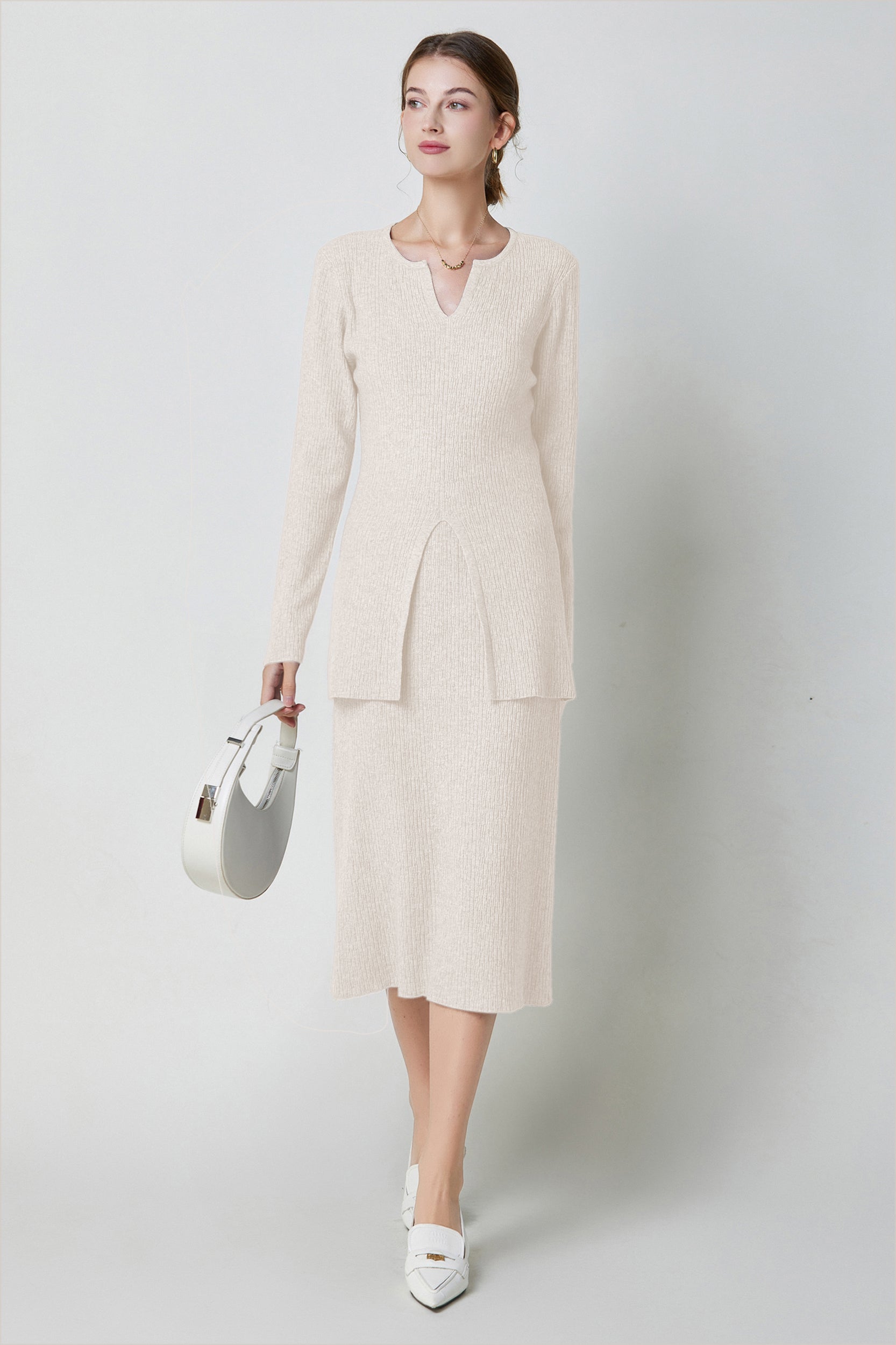 SKYEMarcellaBackSlitStretchKnitMidiSkirt2