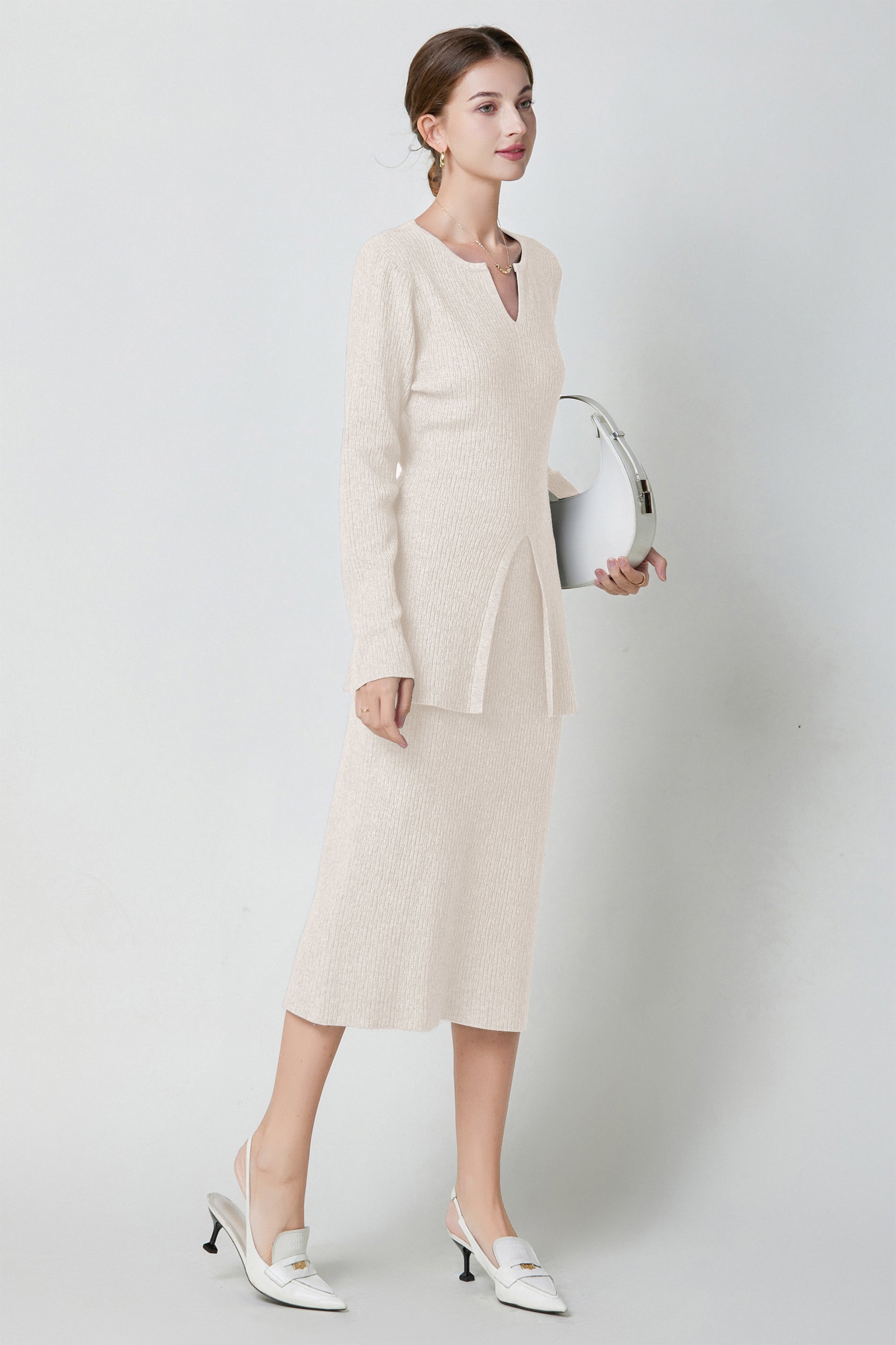 SKYEMarcellaBackSlitStretchKnitMidiSkirt4