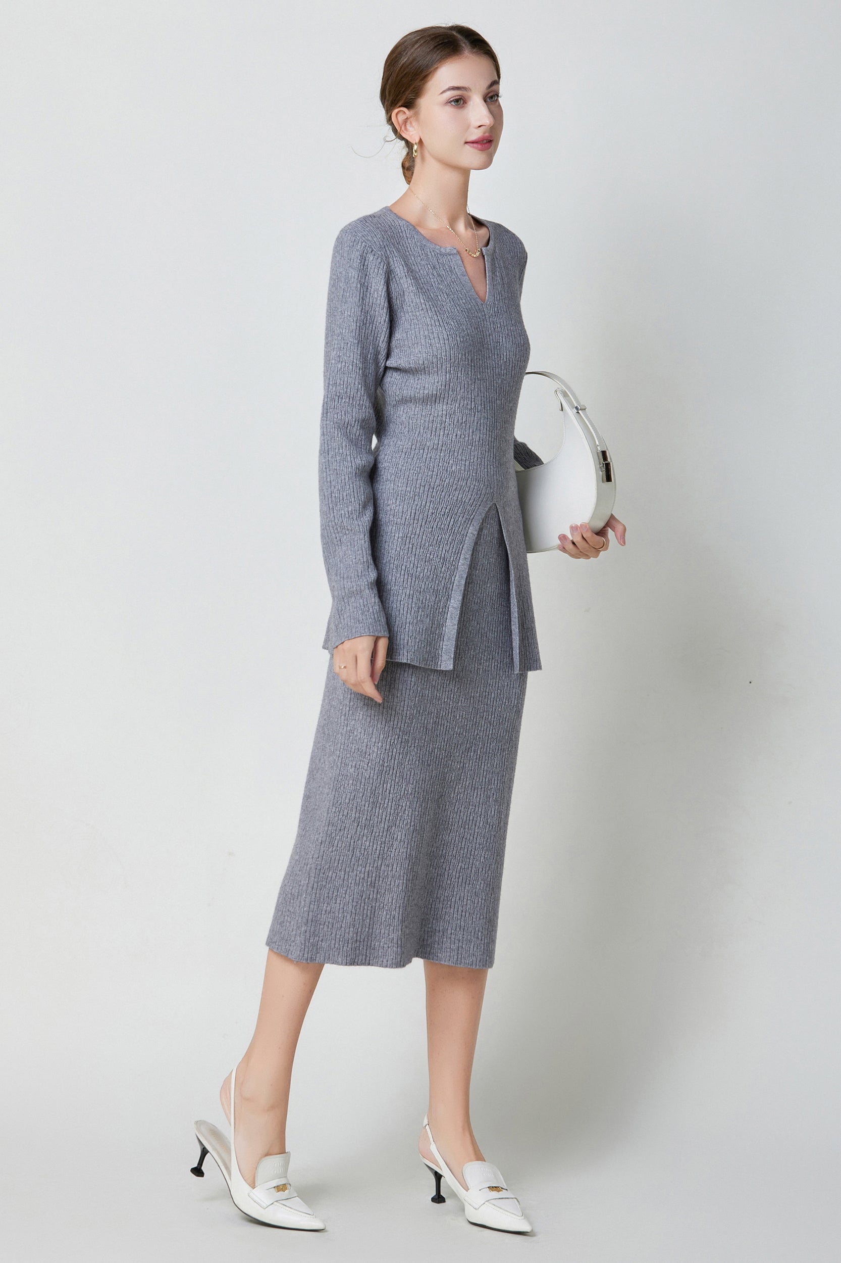 SKYEMarcellaBackSlitStretchKnitMidiSkirt6