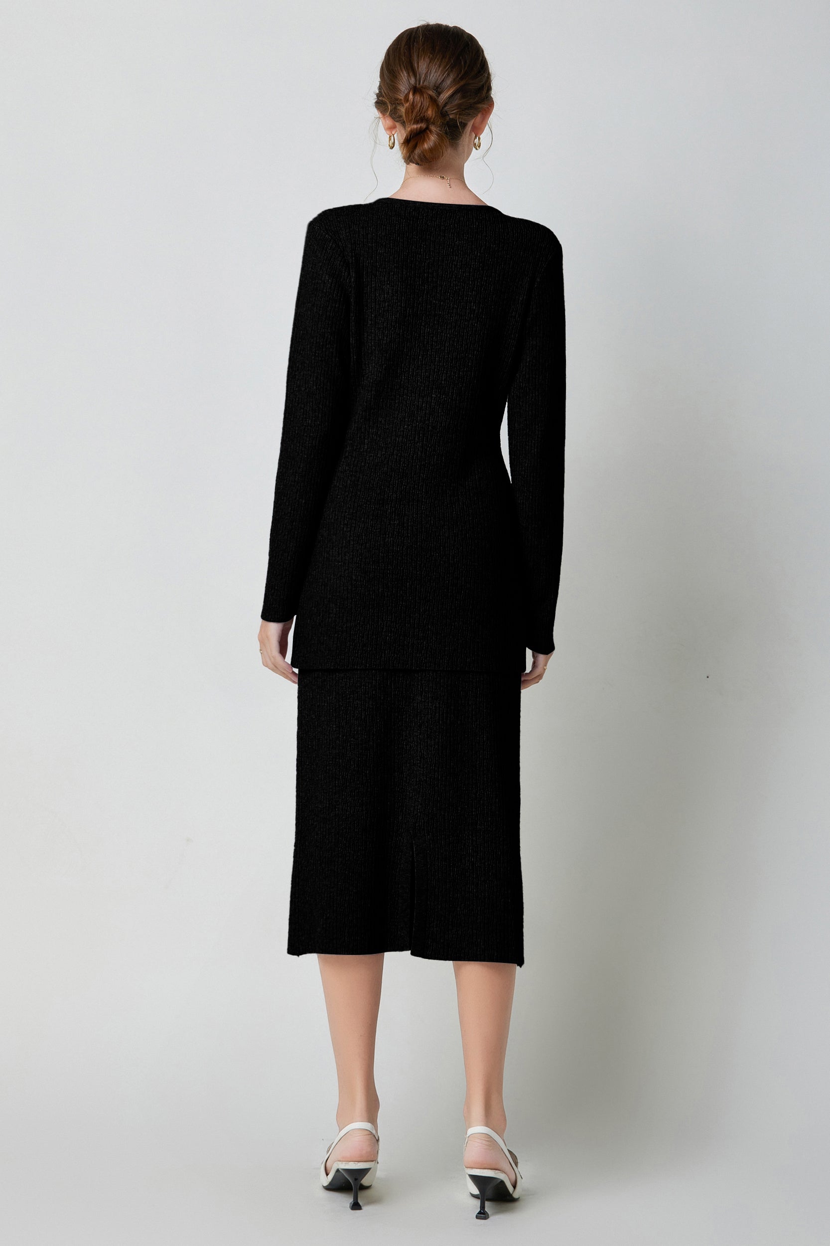 SKYEMarcellaBackSlitStretchKnitMidiSkirt8