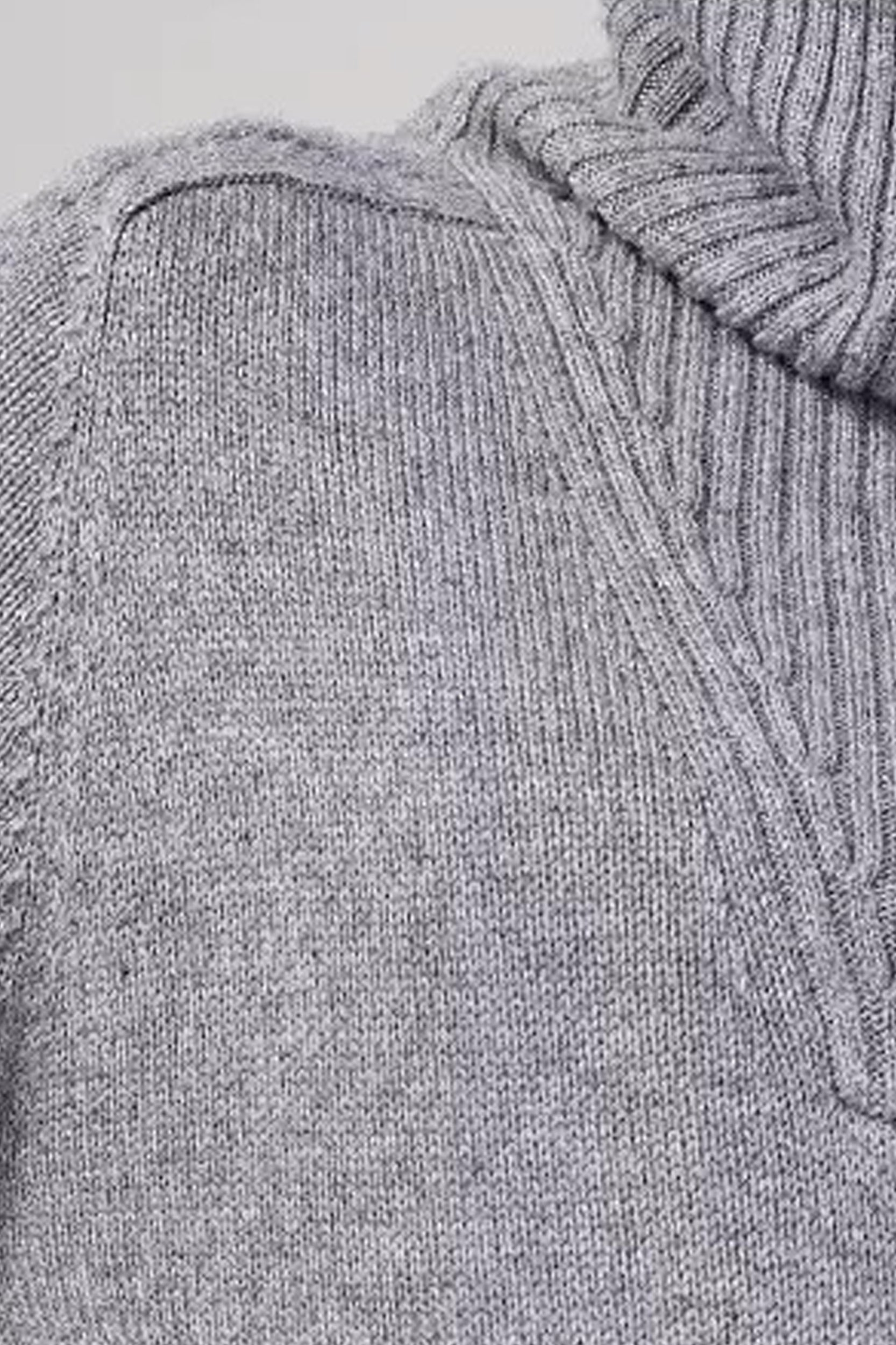 Marcella Zip Collar Merino Wool Ribbed Sweater Dress