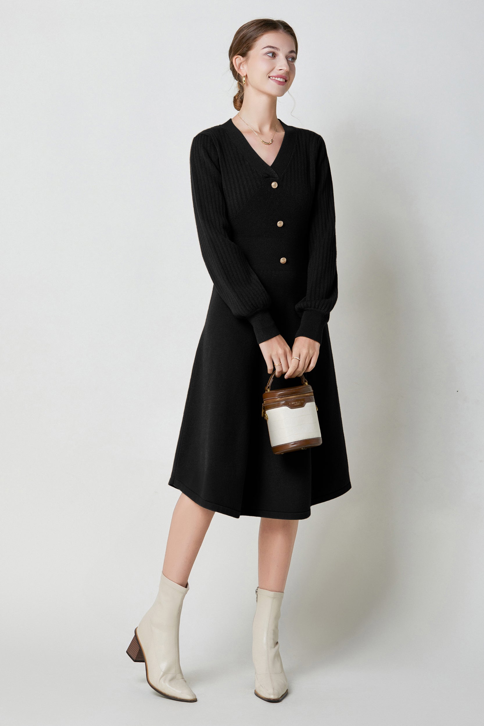 SKYENicolaV-neckPuffSleeveStretchKnitMidiDress_0015s_0012_Black