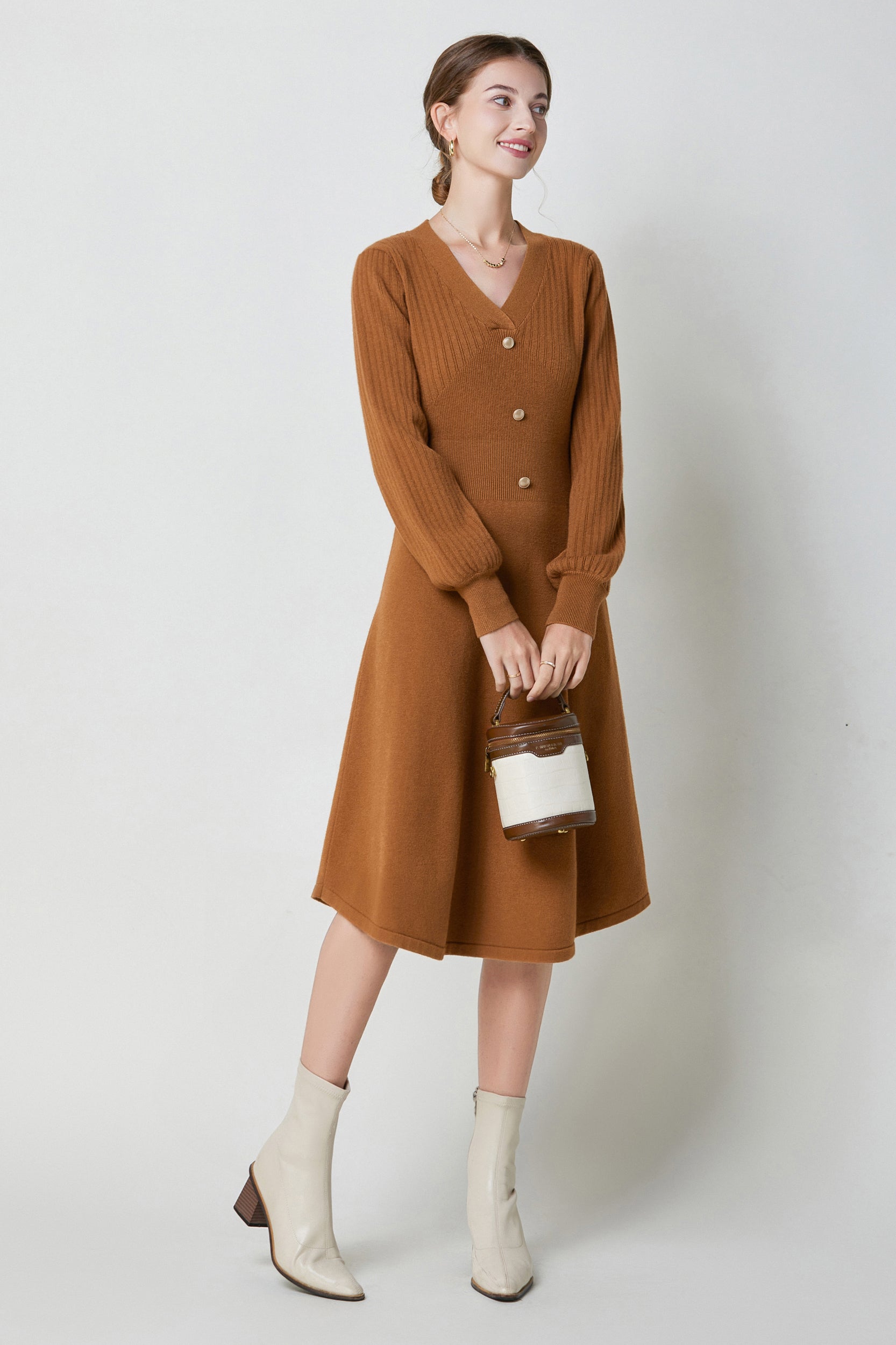 SKYENicolaV-neckPuffSleeveStretchKnitMidiDress_0015s_0013_Brown