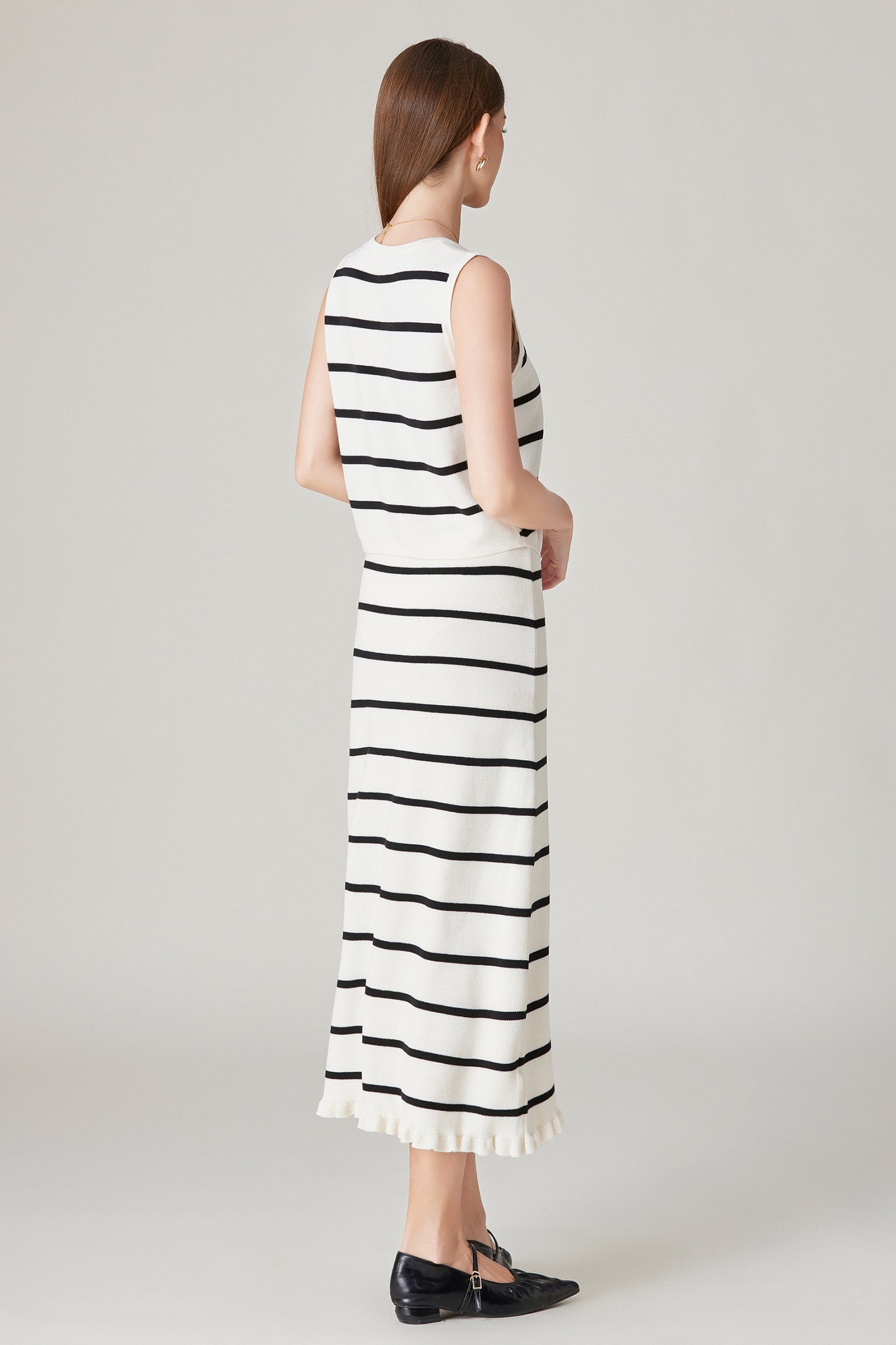 Sheena Striped Two Piece Midi Dress