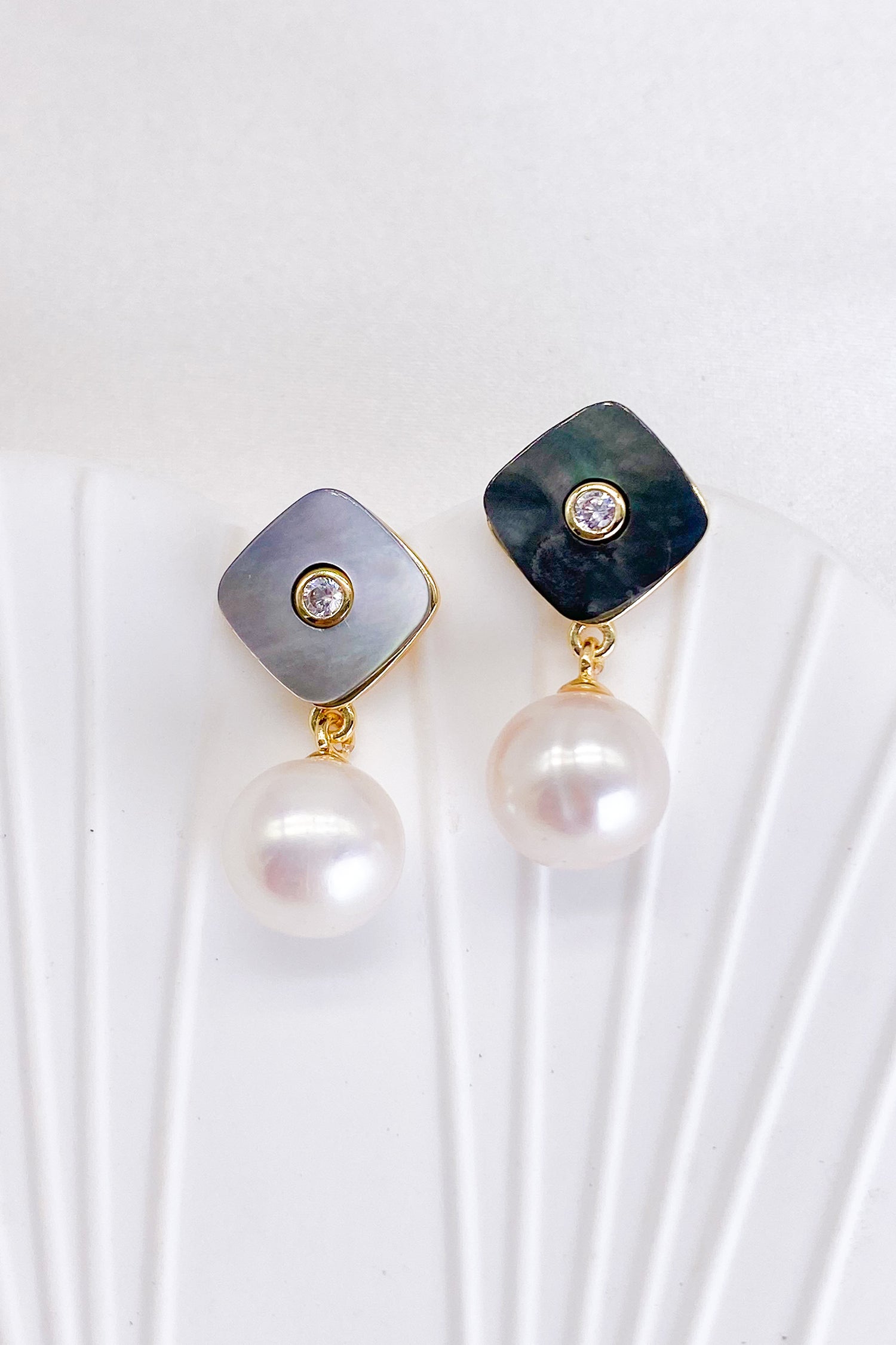 Talia Mother-of-Pearl 18K Gold Earrings