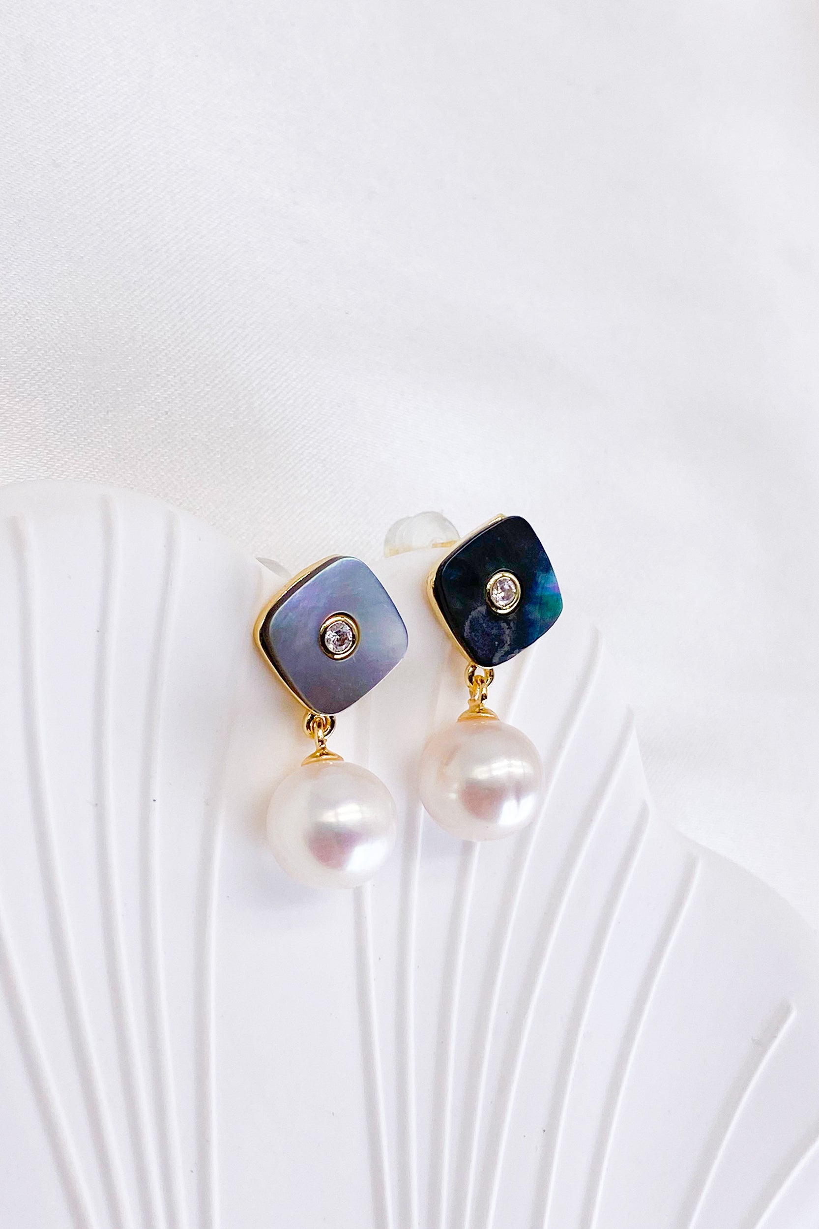 Talia Mother-of-Pearl 18K Gold Earrings