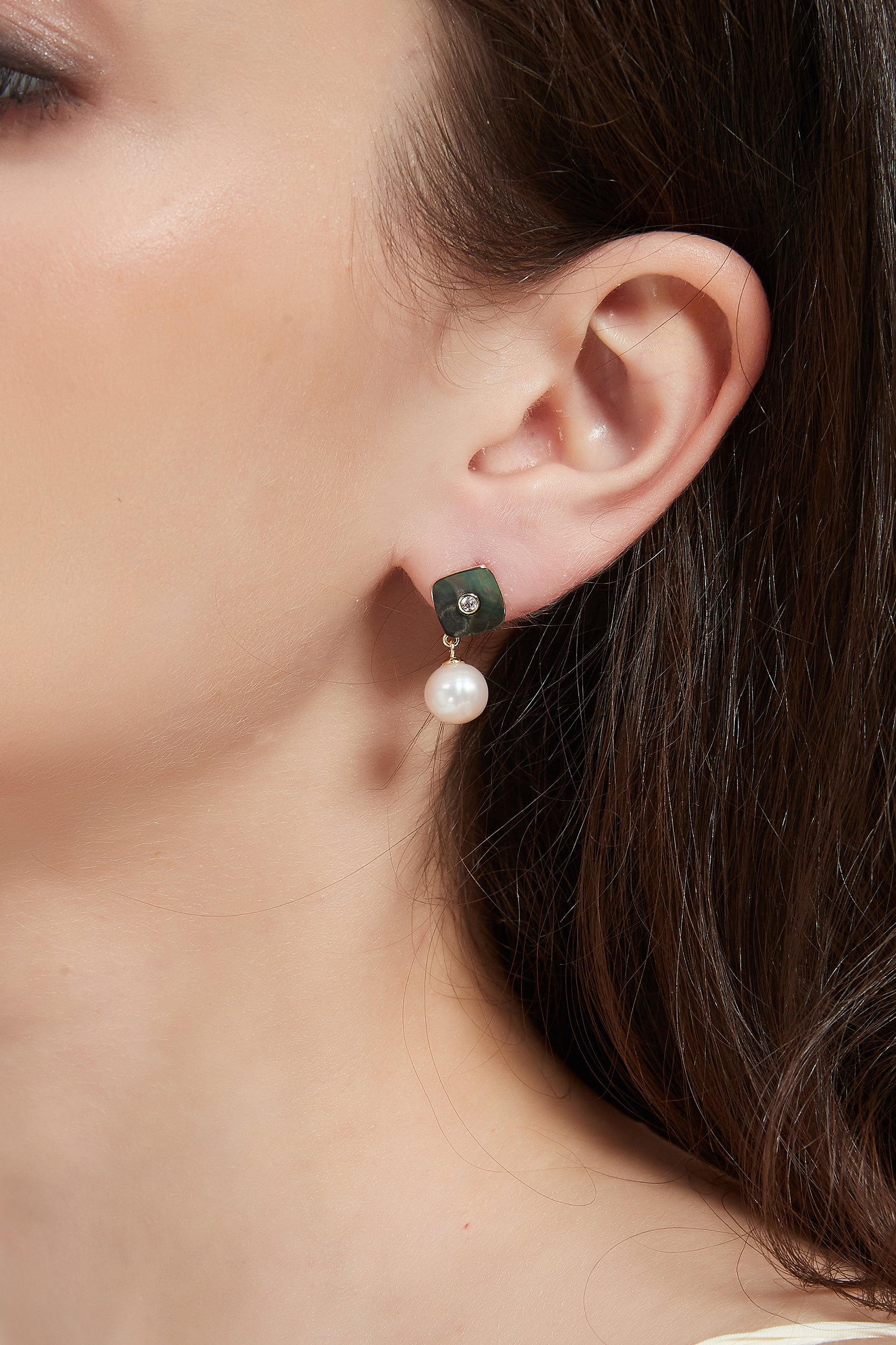 Talia Mother-of-Pearl 18K Gold Earrings