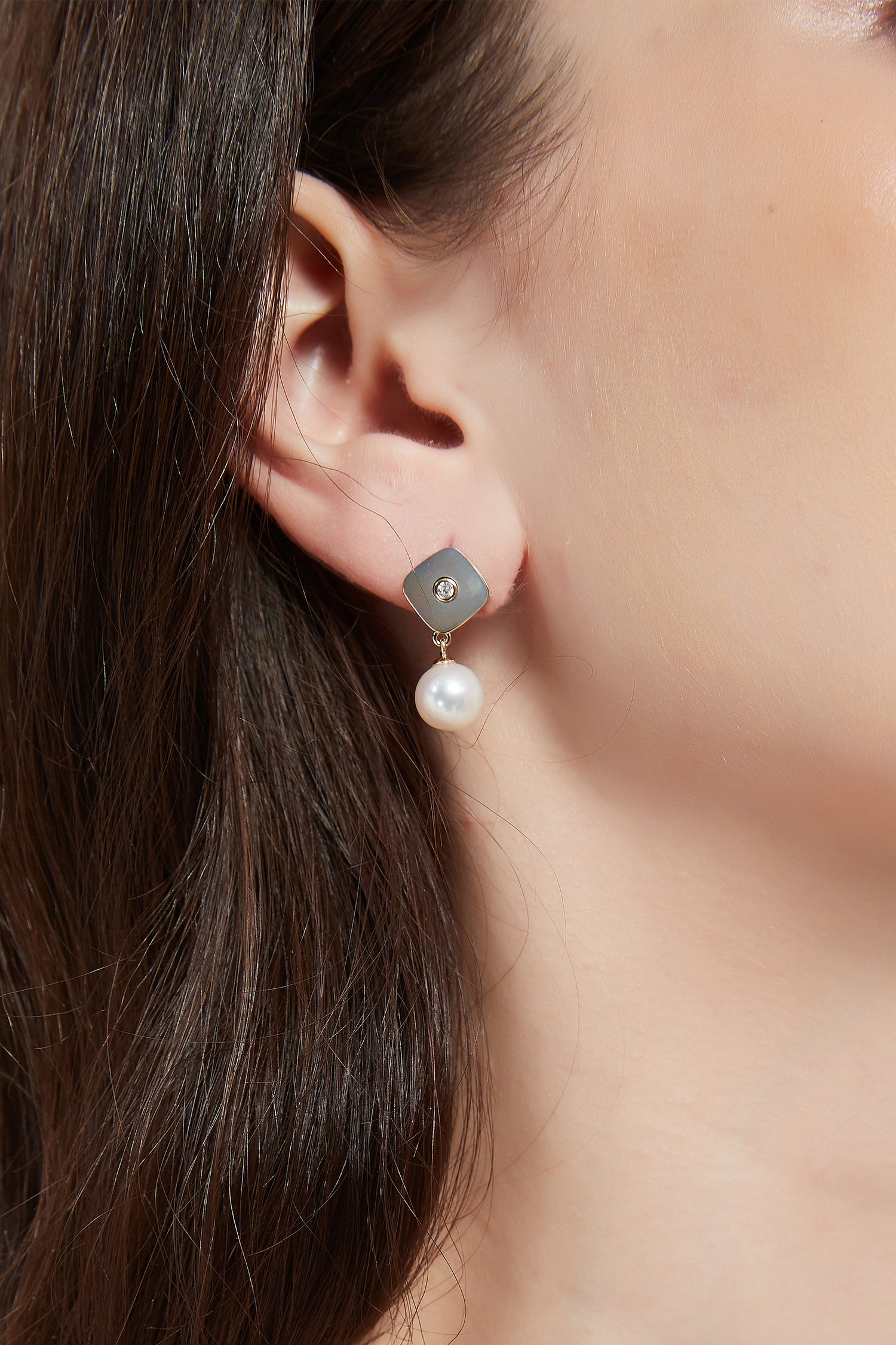 Talia Mother-of-Pearl 18K Gold Earrings