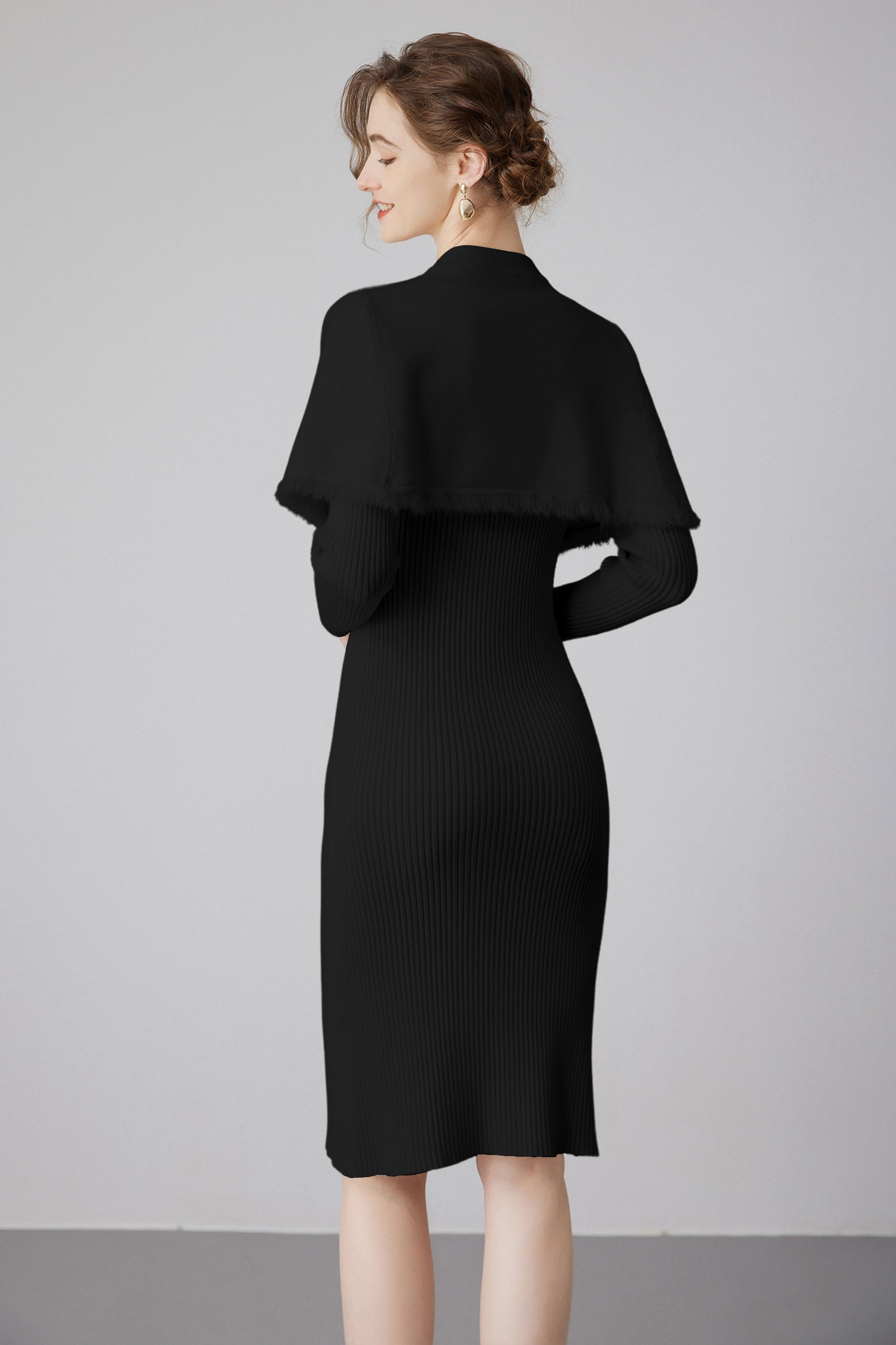 SKYETalullaCapeRibbedKnitDressblack_1
