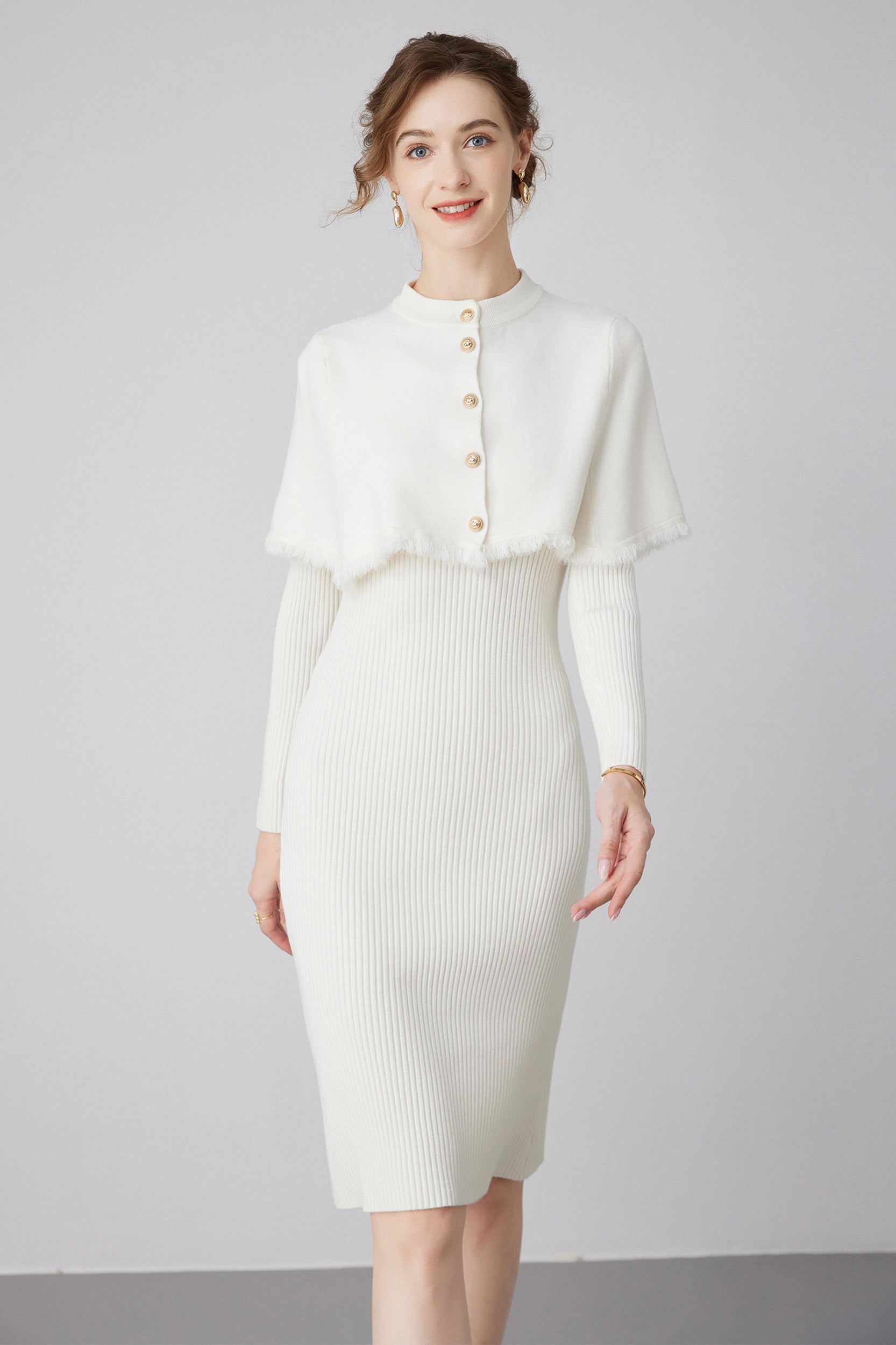 SKYETalullaCapeRibbedKnitDresswhite_2