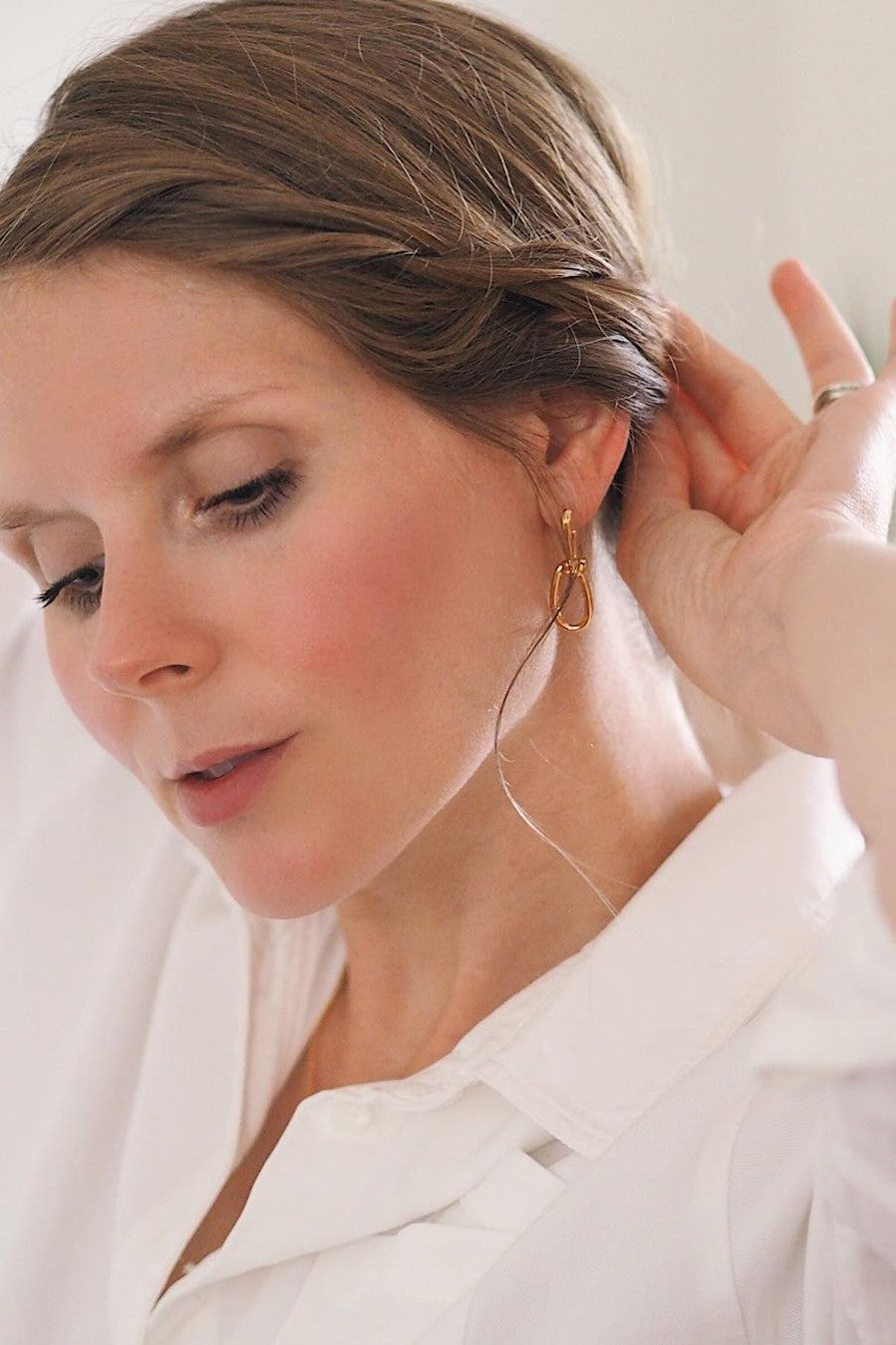 SKYE San Francisco SF California shop ethical sustainable modern minimalist quality women jewelry Artus 18K Gold Earrings 5