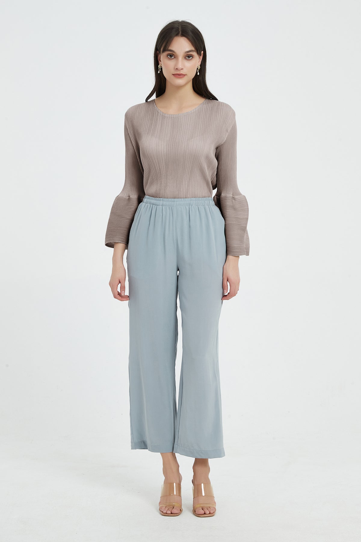 SKYE 3fourth sleeve top beige1