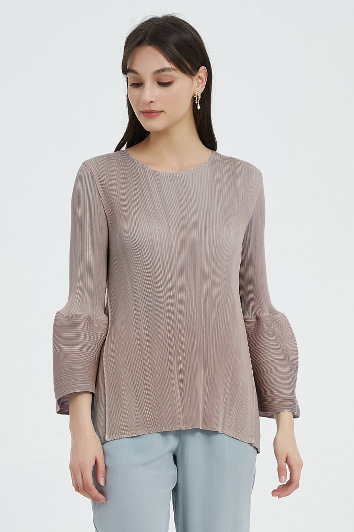 SKYE-3fourth-sleeve-top-beige
