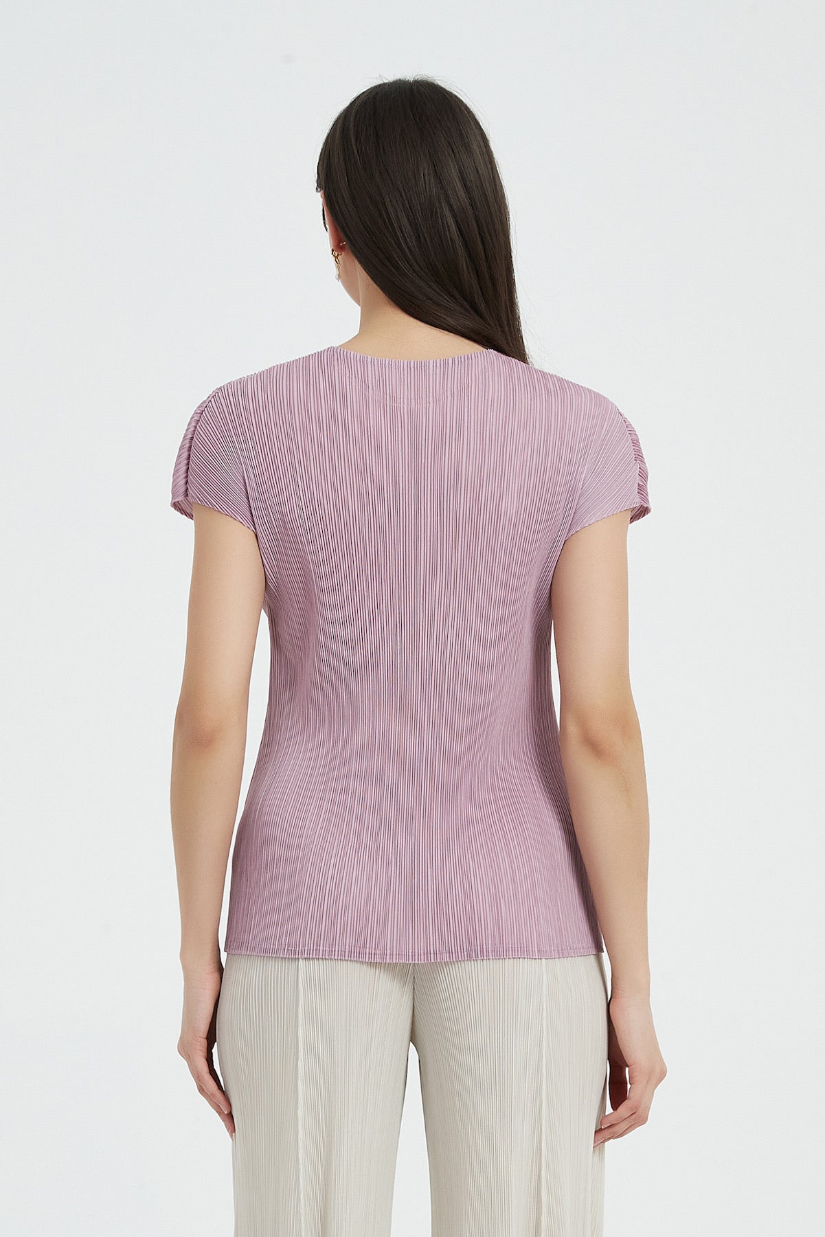 SKYE Allegra Short Sleeve Pleated Top 10