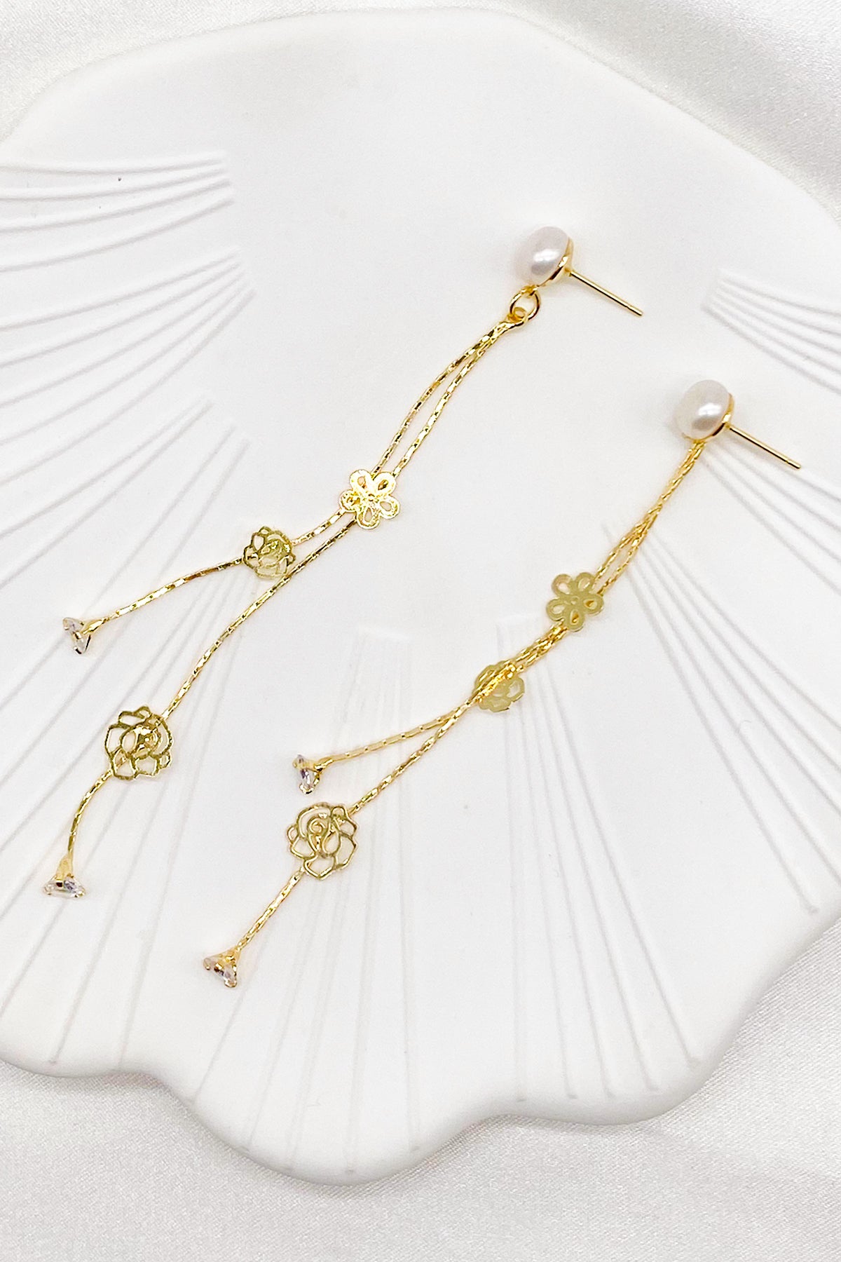 SKYE Eliane Freshwater Pearl Floral Drop Earrings3