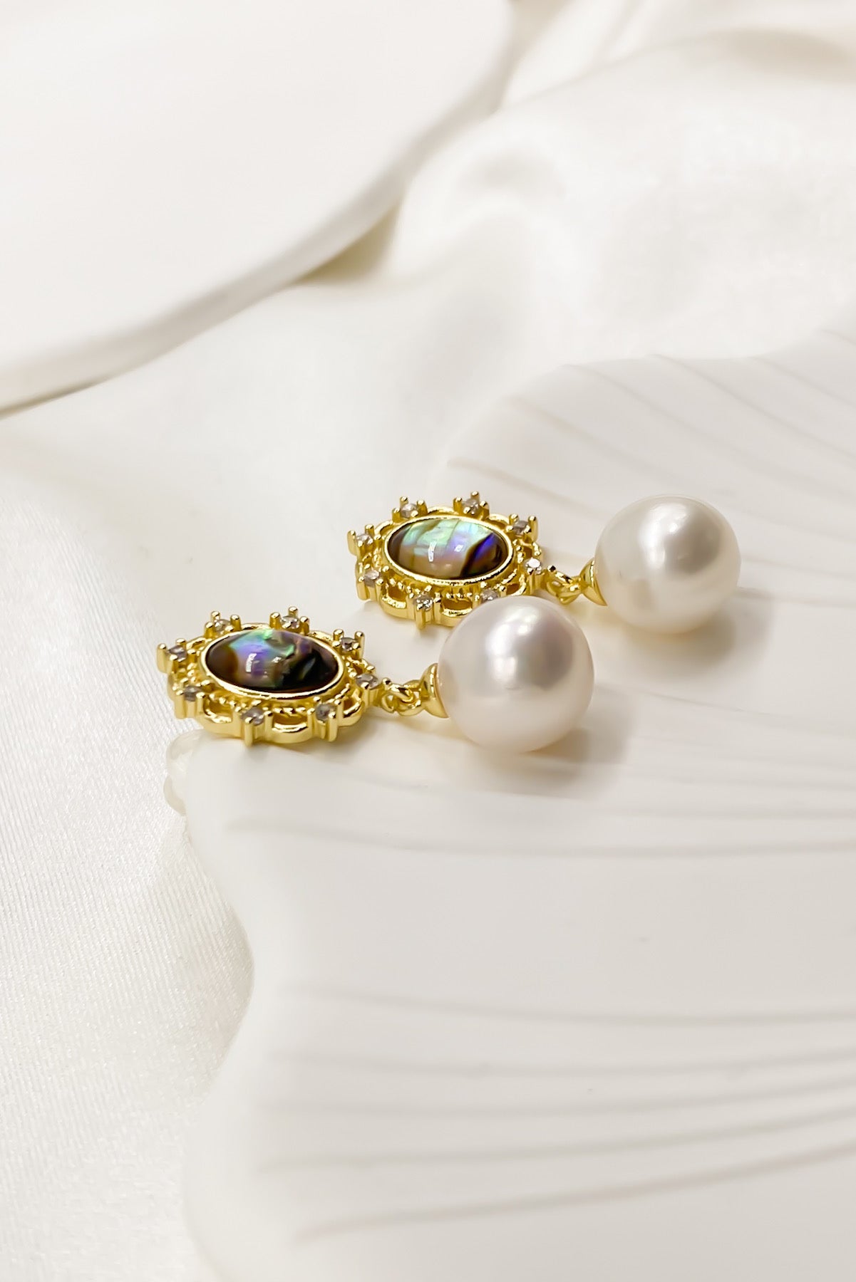 SKYE Evelyn Abalone Pearl Drop Earrings