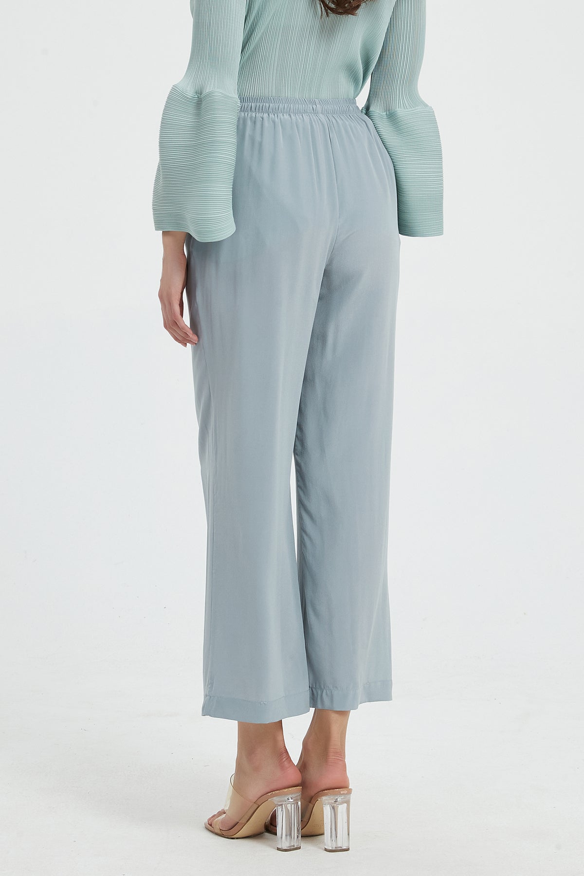 SKYE Faye Washable Silk Pants Light Blue