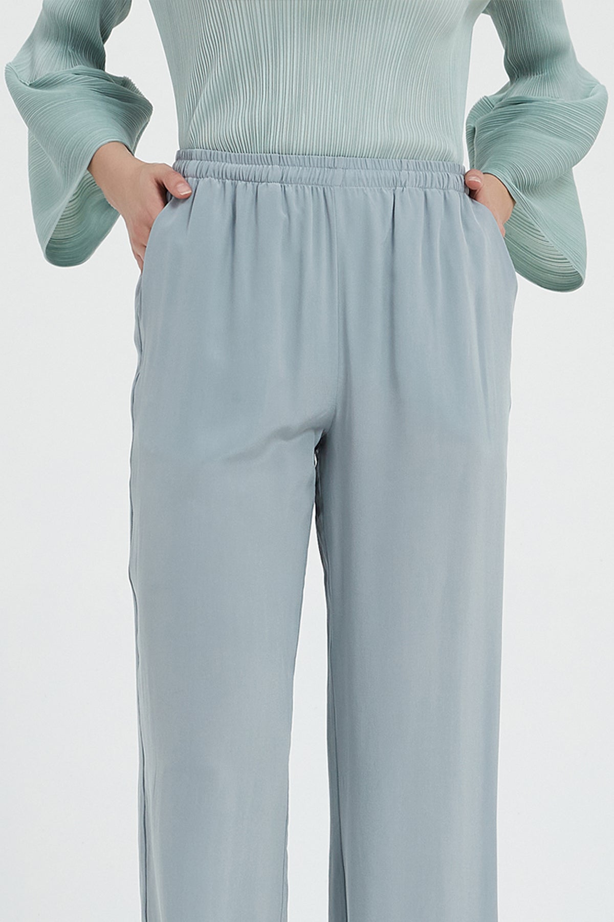 SKYE Faye Washable Silk Pants Light Blue9