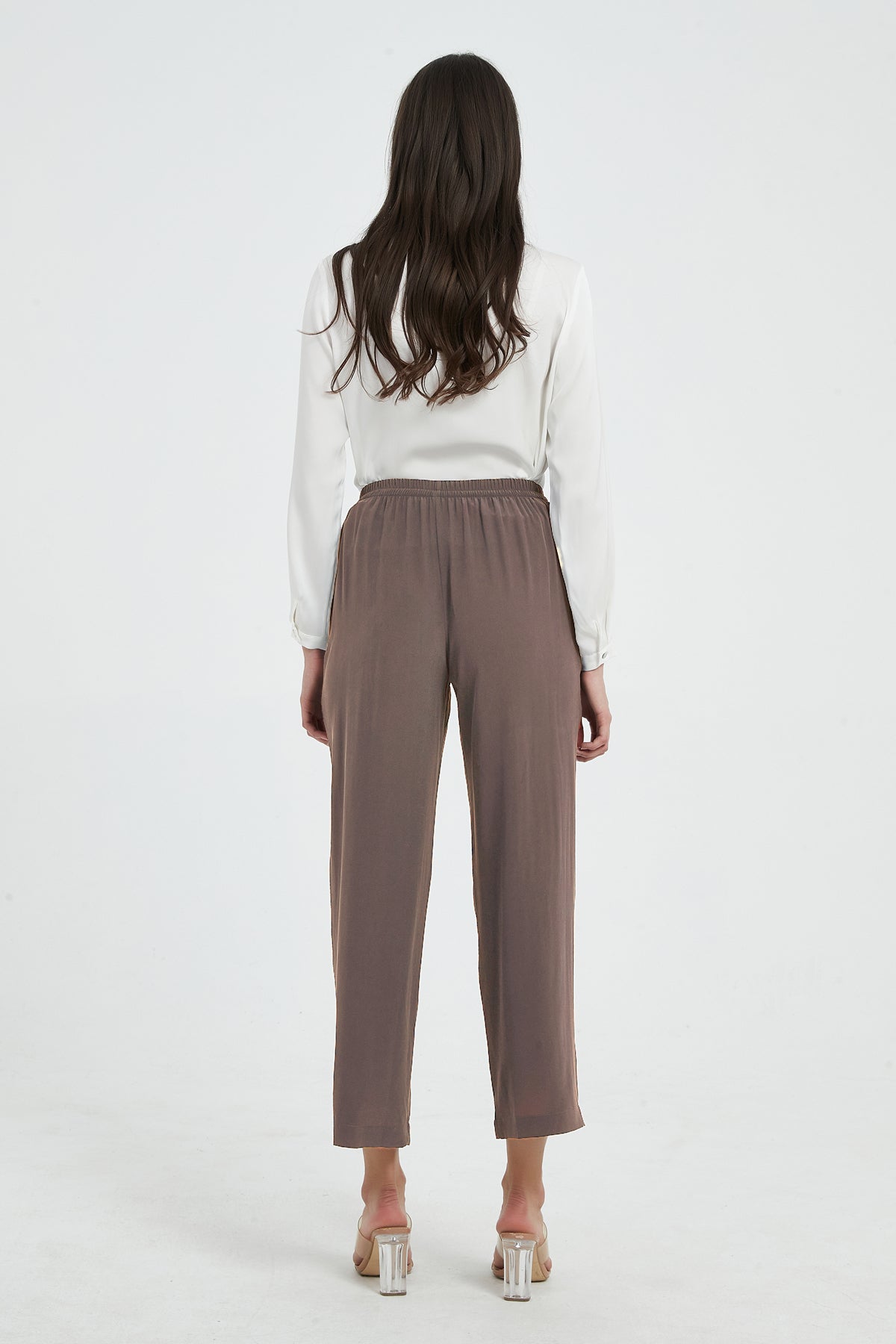SKYE Faye Washable Silk Pants Taupe2