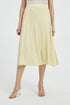 SKYE Gwyneth Midi Pleated Skirt Yellow