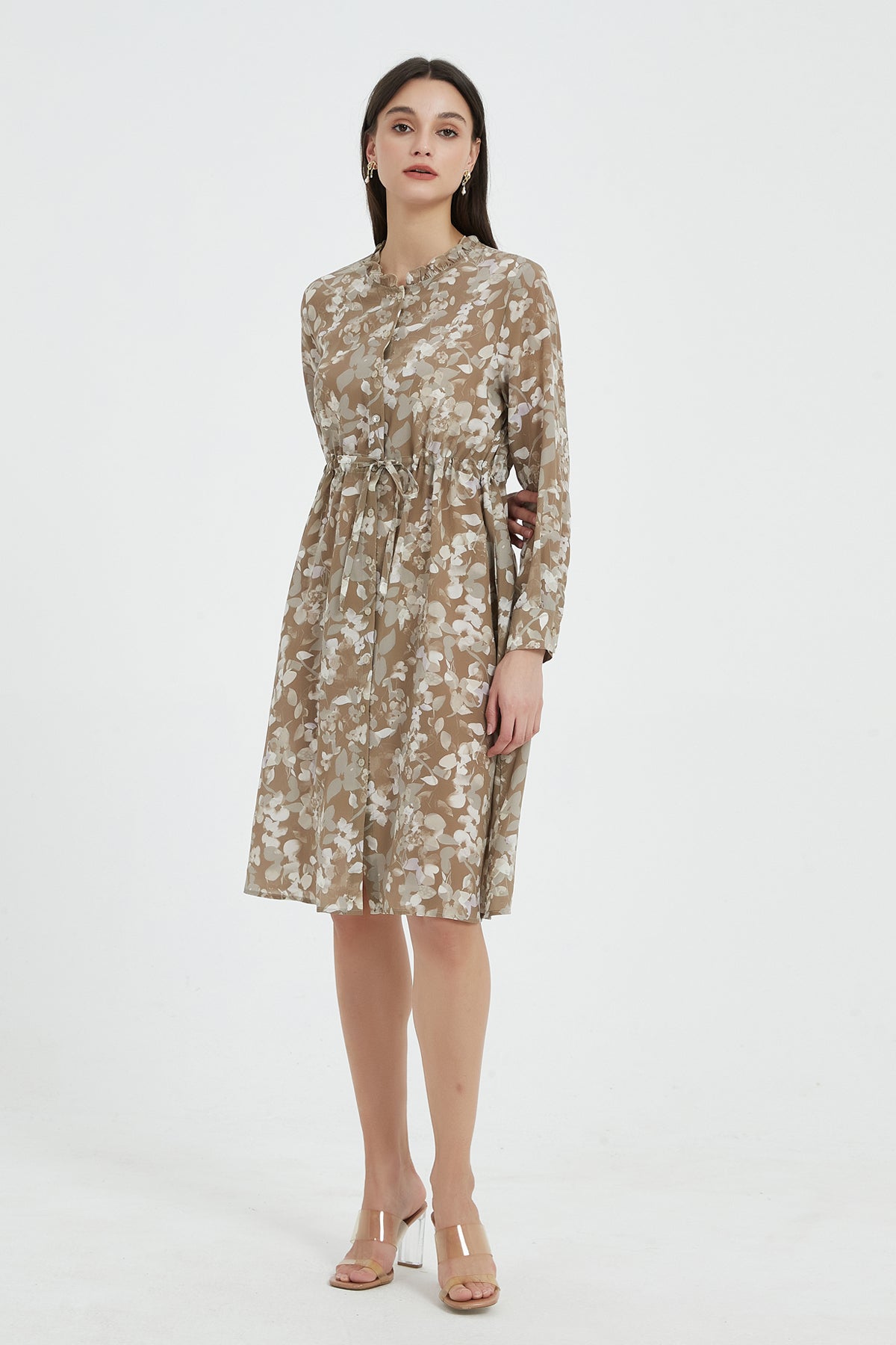 SKYE Liliana Tie Waist Washable Silk Dress2