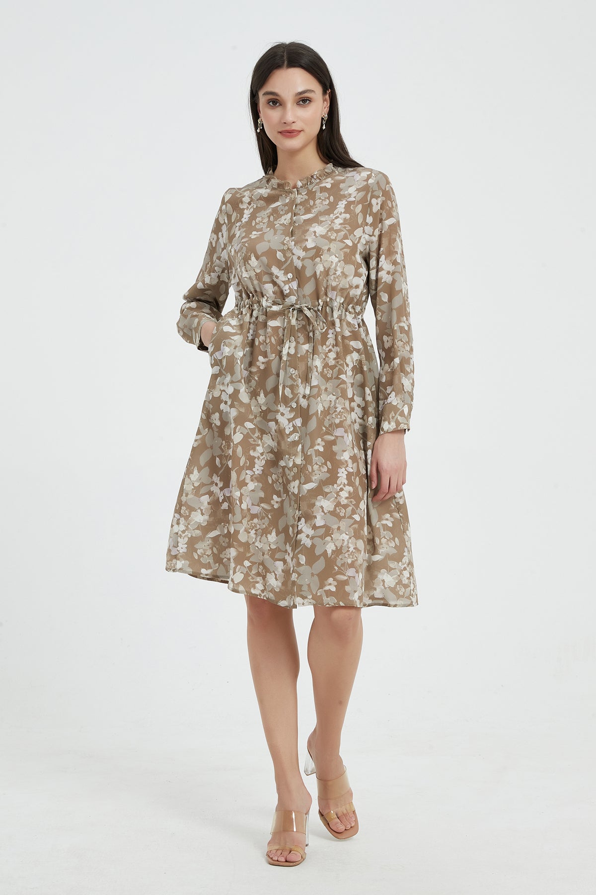 SKYE Liliana Tie Waist Washable Silk Dress4