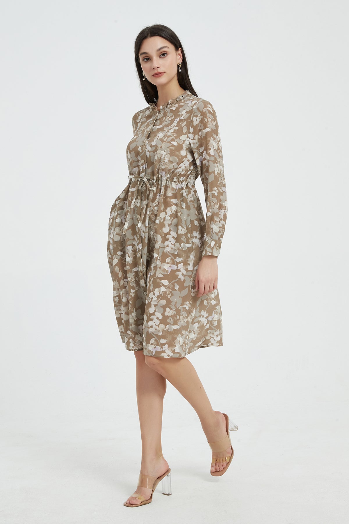 SKYE Liliana Tie Waist Washable Silk Dress6