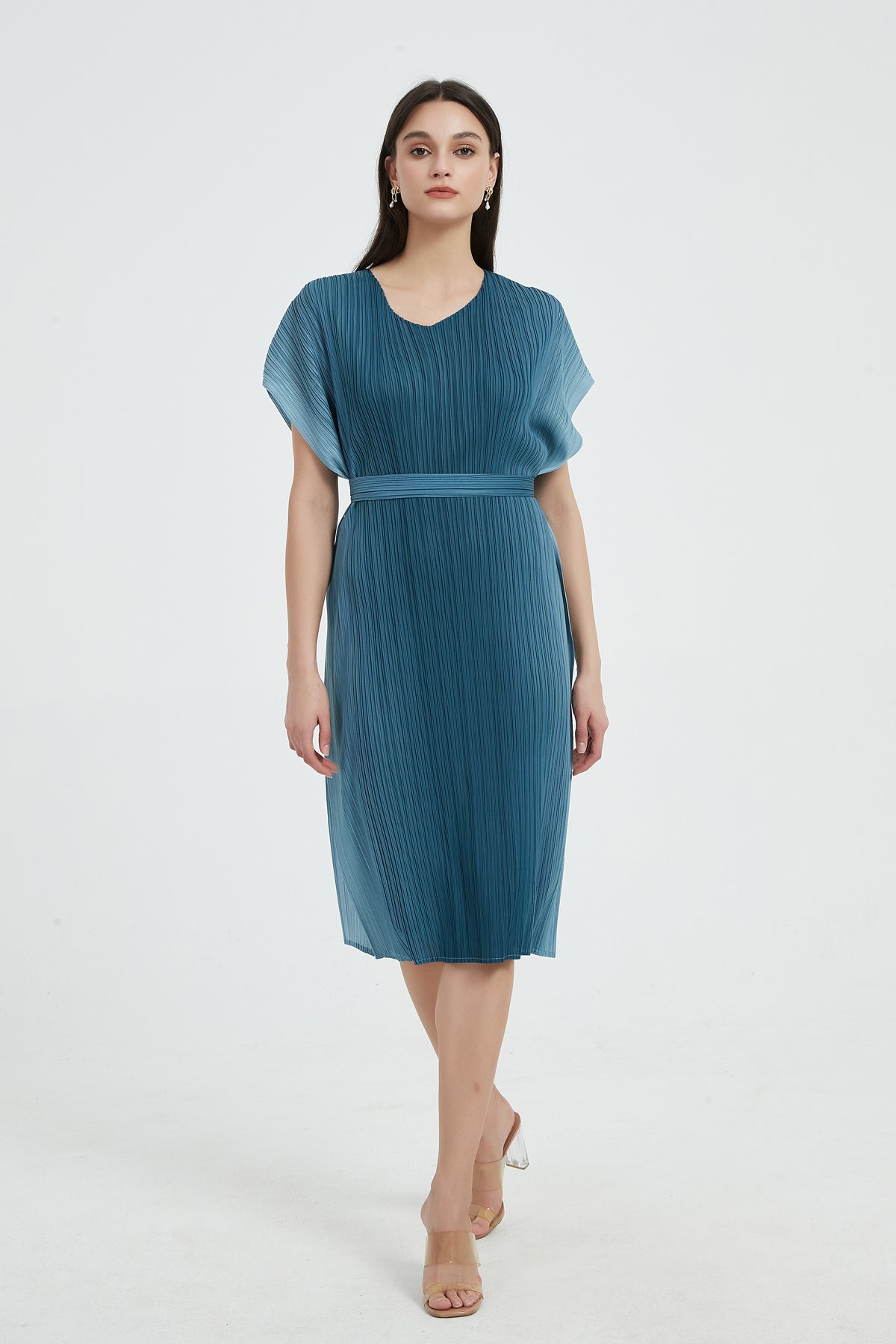 SKYE Louisa Ombre Tie Waist Midi dress 10