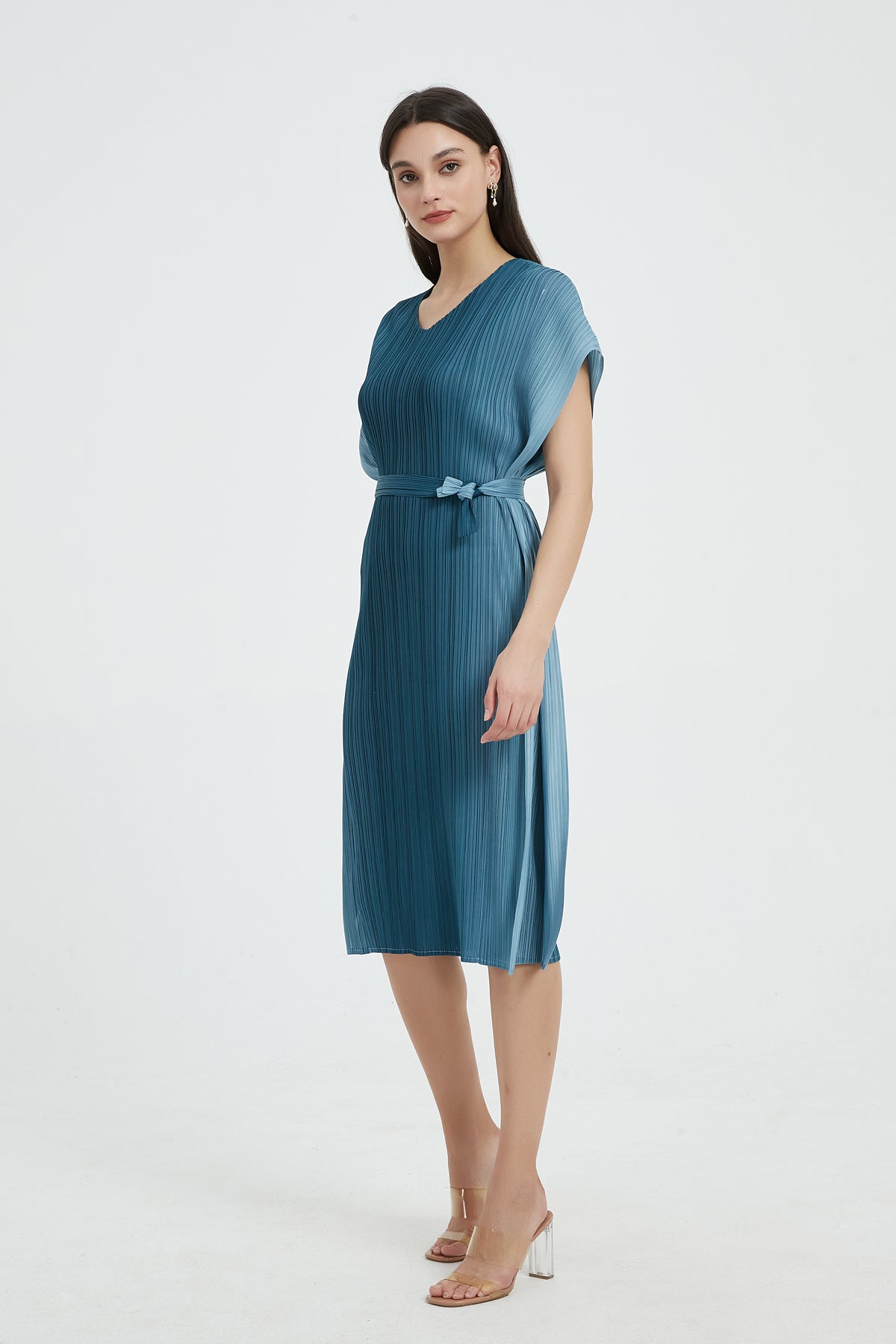 SKYE Louisa Ombre Tie Waist Midi dress 2