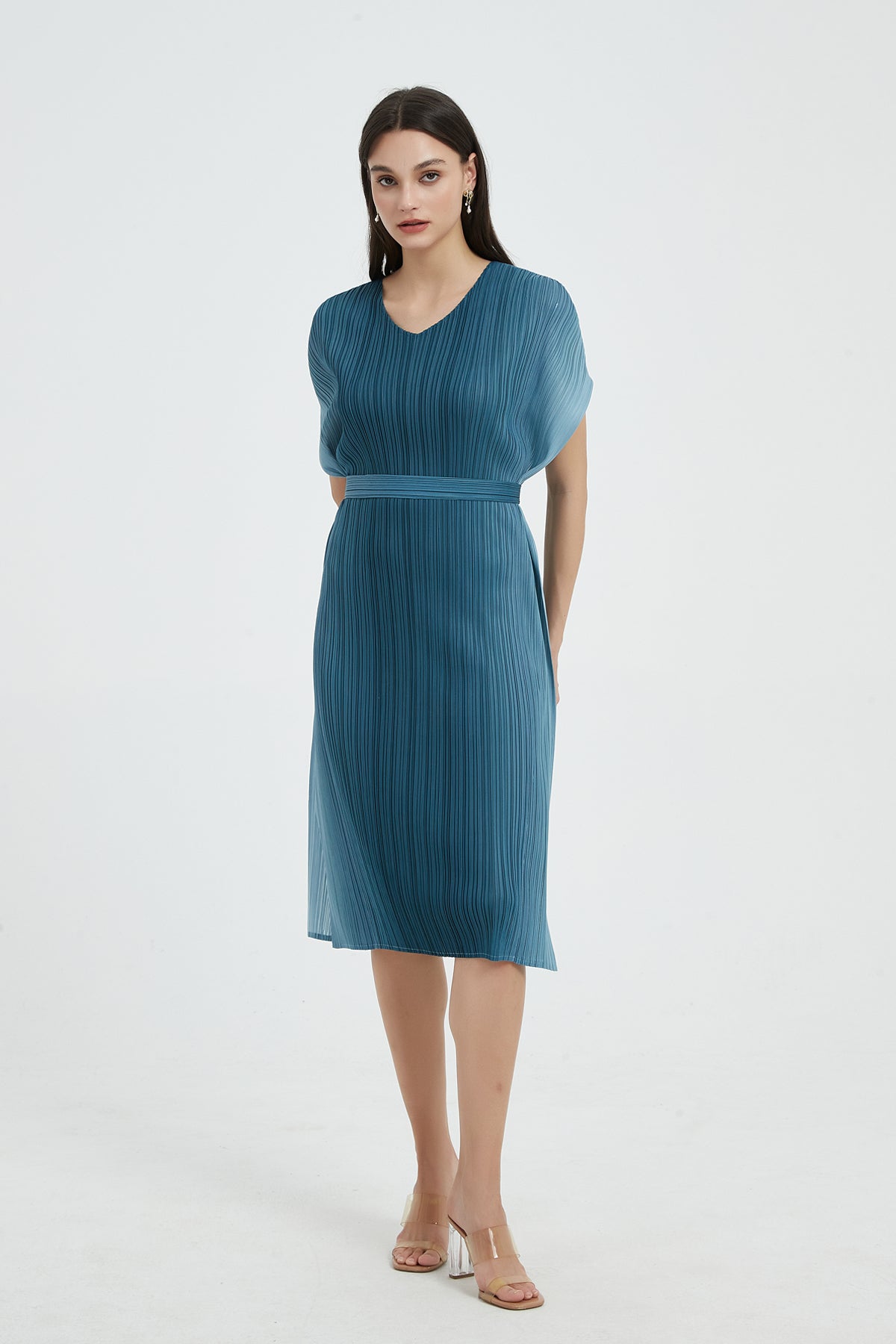 SKYE Louisa Ombre Tie Waist Midi dress 4