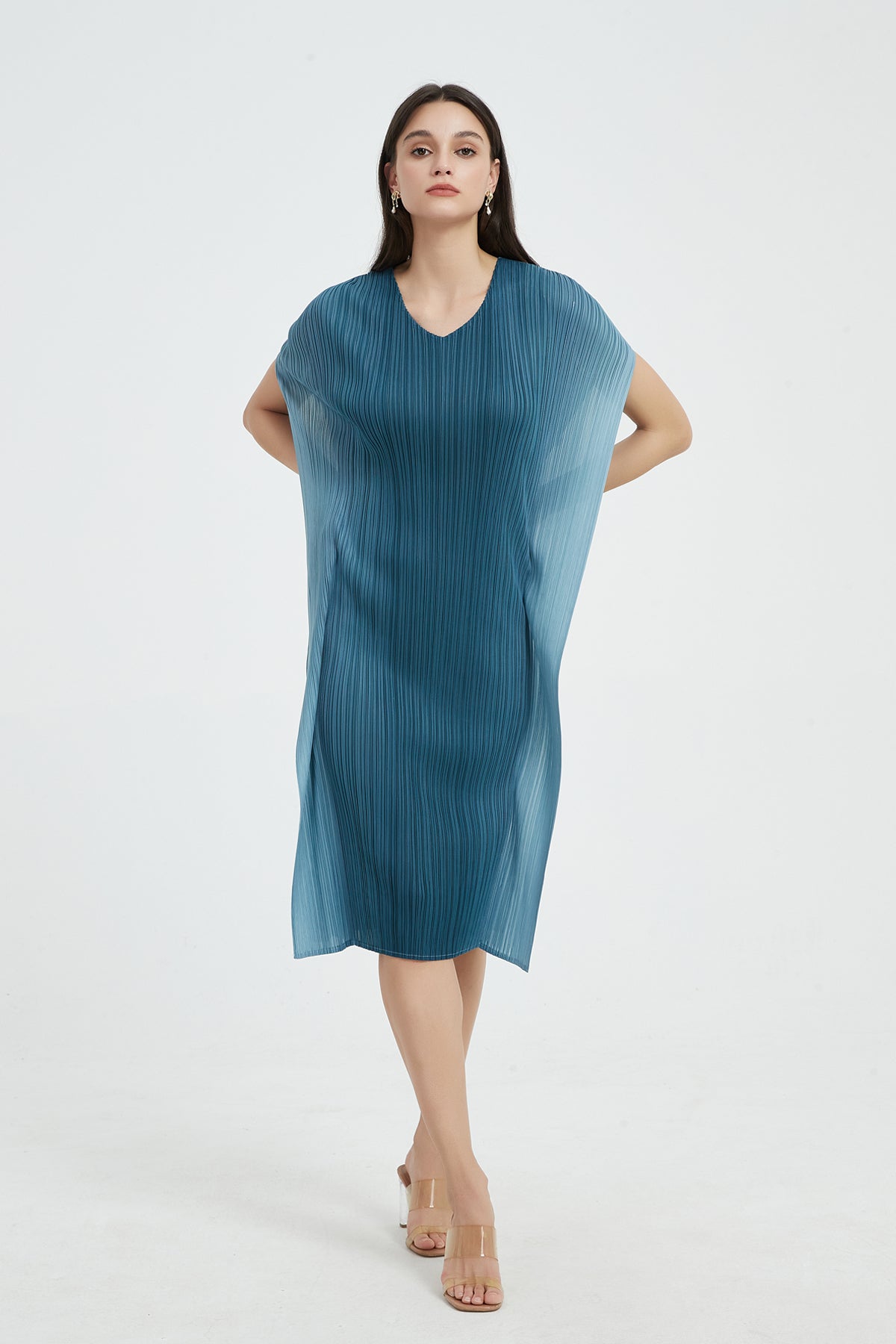 SKYE Louisa Ombre Tie Waist Midi dress 6