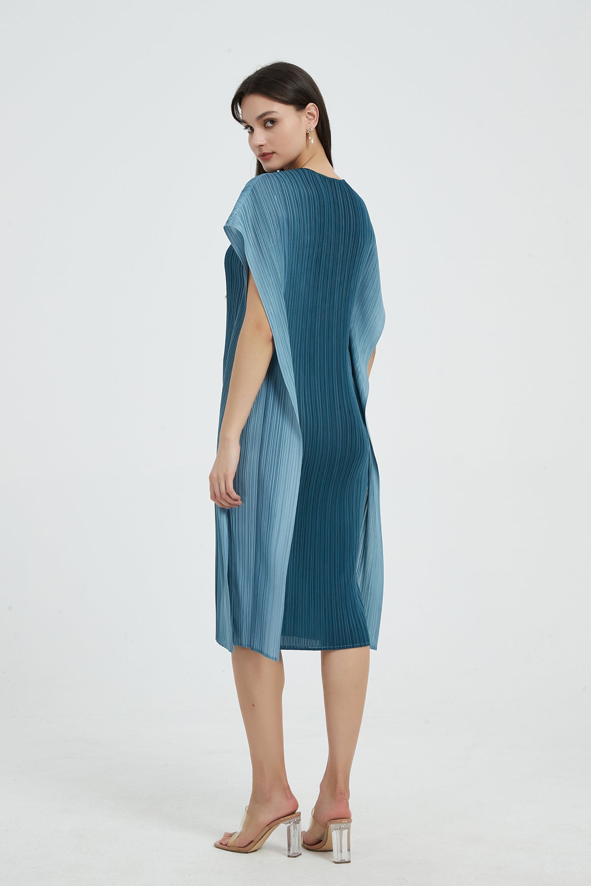 SKYE Louisa Ombre Tie Waist Midi dress 8