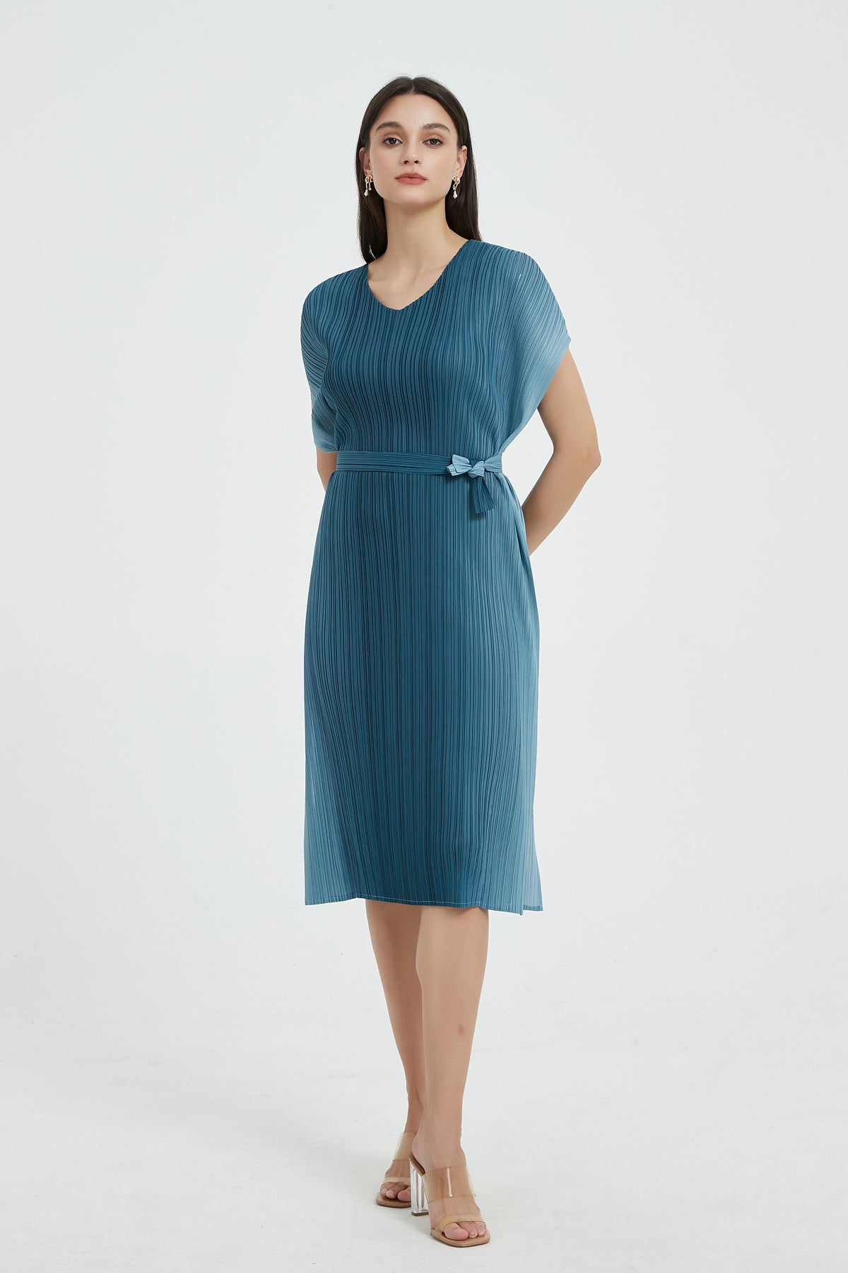SKYE | Louisa Ombre Tie Waist Midi dress | Quiet Luxury | Modern Elegance SKYE | Louisa Ombre Tie Waist Midi dress | Quiet Luxury | Modern Elegance