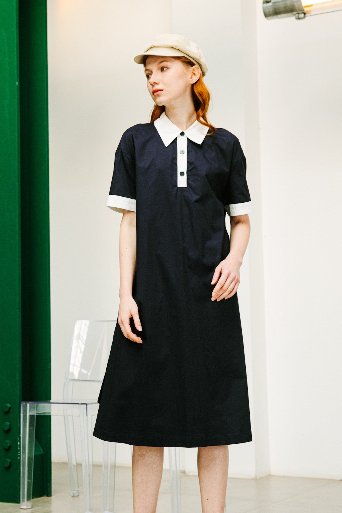 SKYE SF SAN FRANCISCO SHOP MINIMALIST CHIC WOMEN CLOTHING ETHICAL SUSTAINABLE MODERN CALIFORNIA Lucille Dress blue 5