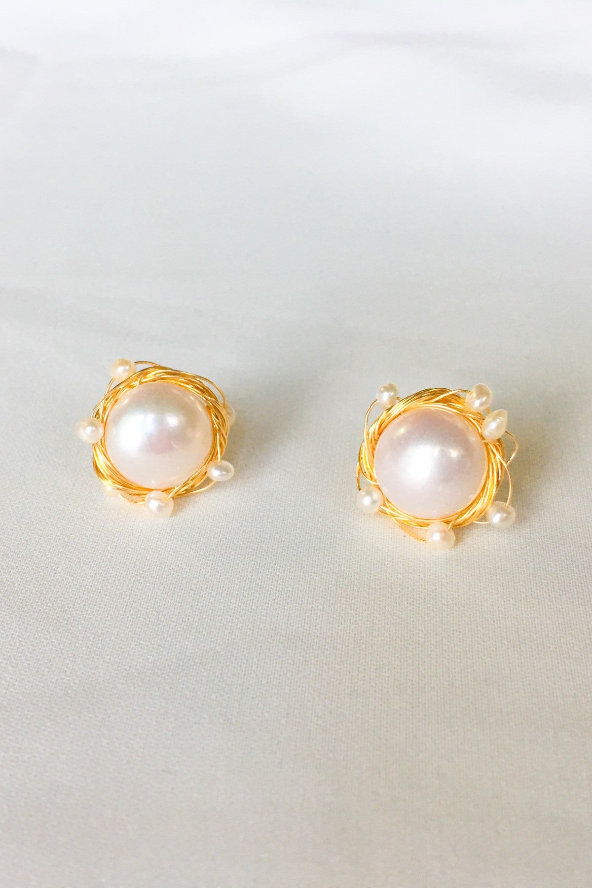 SKYE San Francisco SF California shop ethical sustainable modern chic designer women jewelry Aurorette 18K Gold Freshwater Pearl Earrings