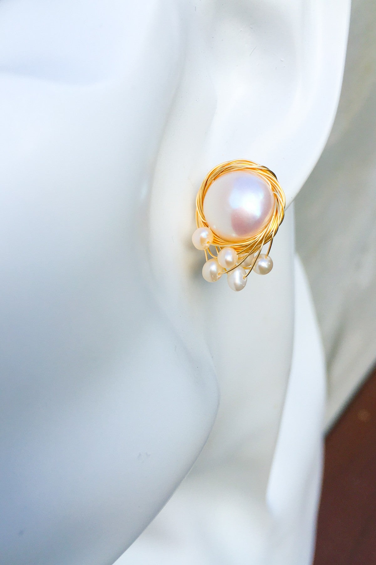 SKYE San Francisco SF California shop ethical sustainable modern chic designer women jewelry Austine 18K Gold Freshwater Pearl Earrings 5