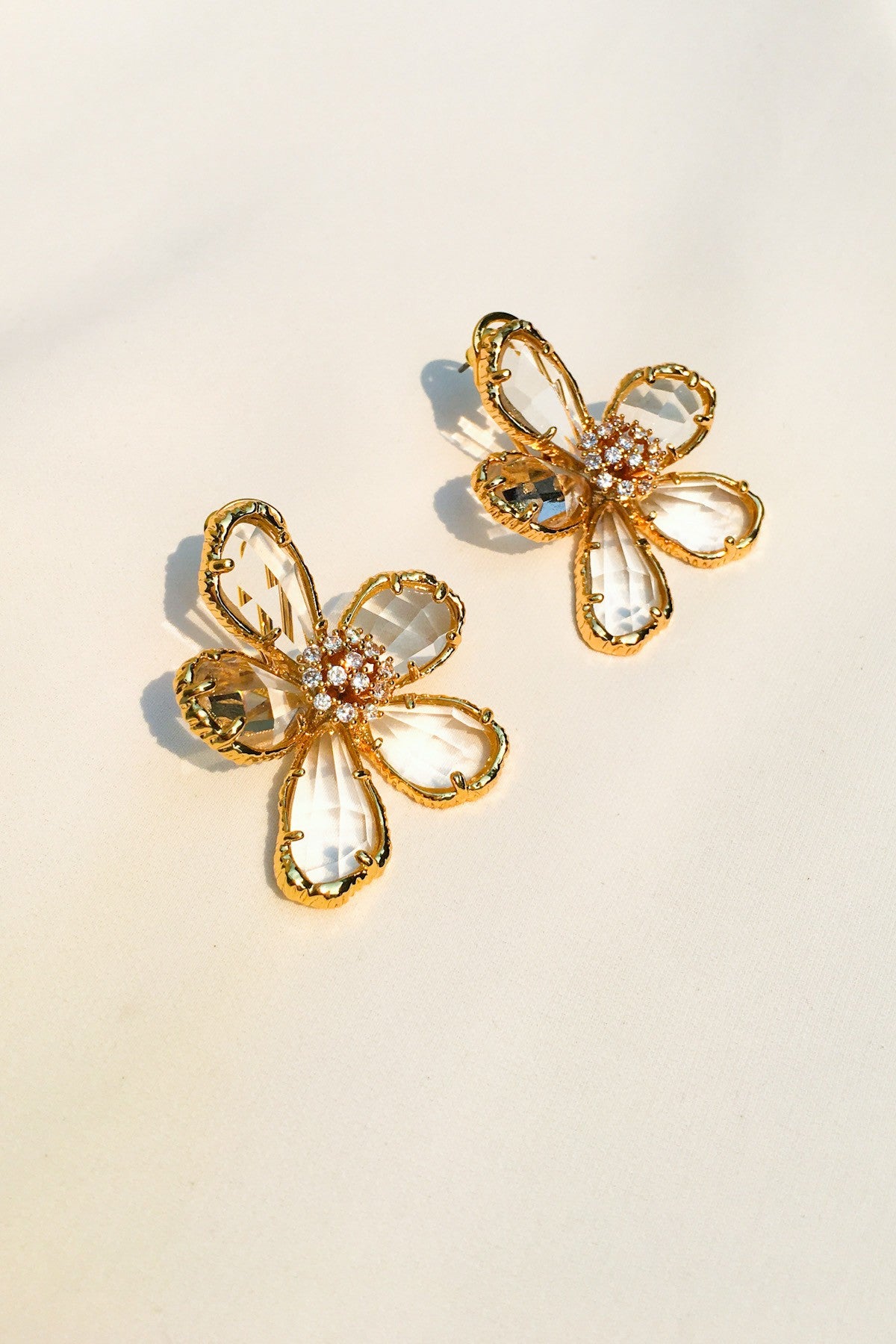 SKYE San Francisco SF California shop ethical sustainable modern chic designer women jewelry selina 18K Gold Crystal Earrings 3