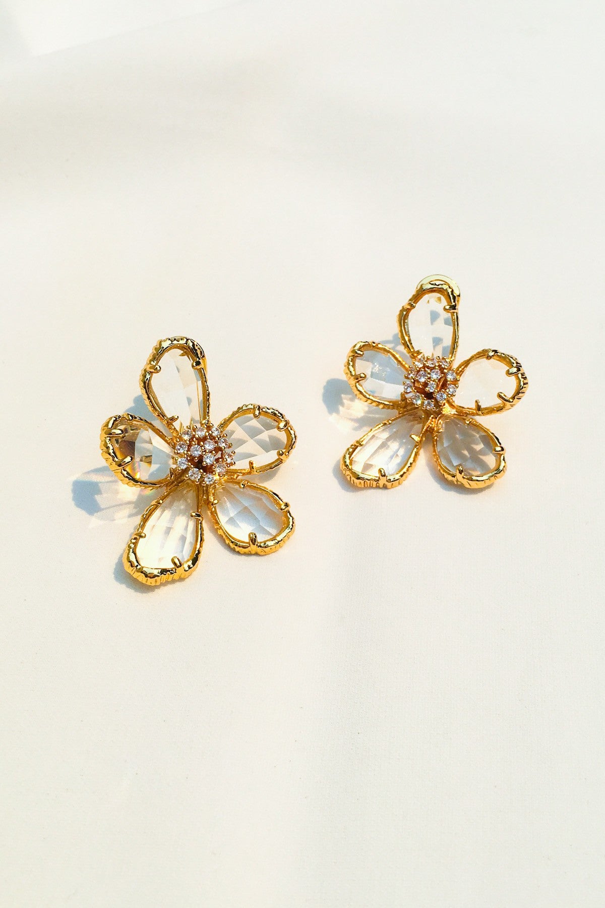 SKYE San Francisco SF California shop ethical sustainable modern chic designer women jewelry Celina 18K Gold Crystal Earrings